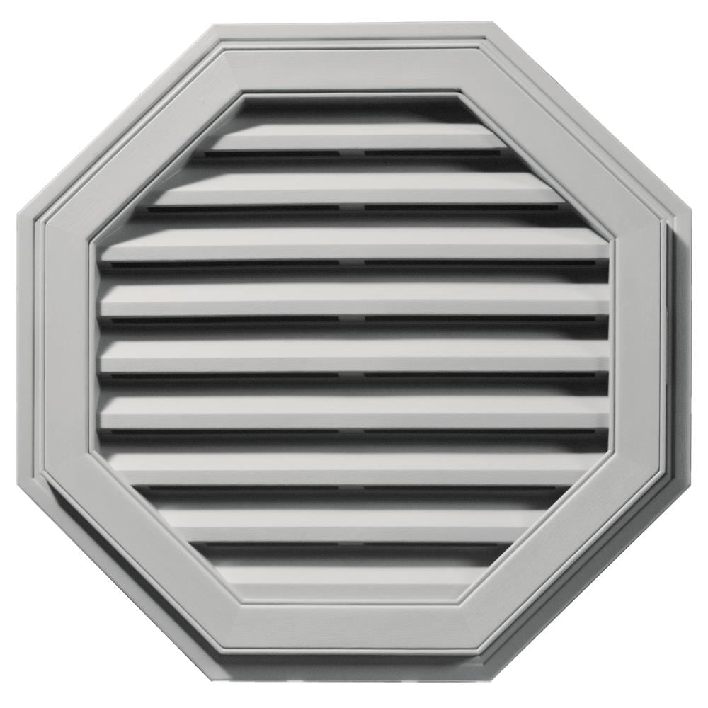 Builders Edge 120012727030 27-in x 27-in Paintable Octagon Vinyl Gable Louver Vent
