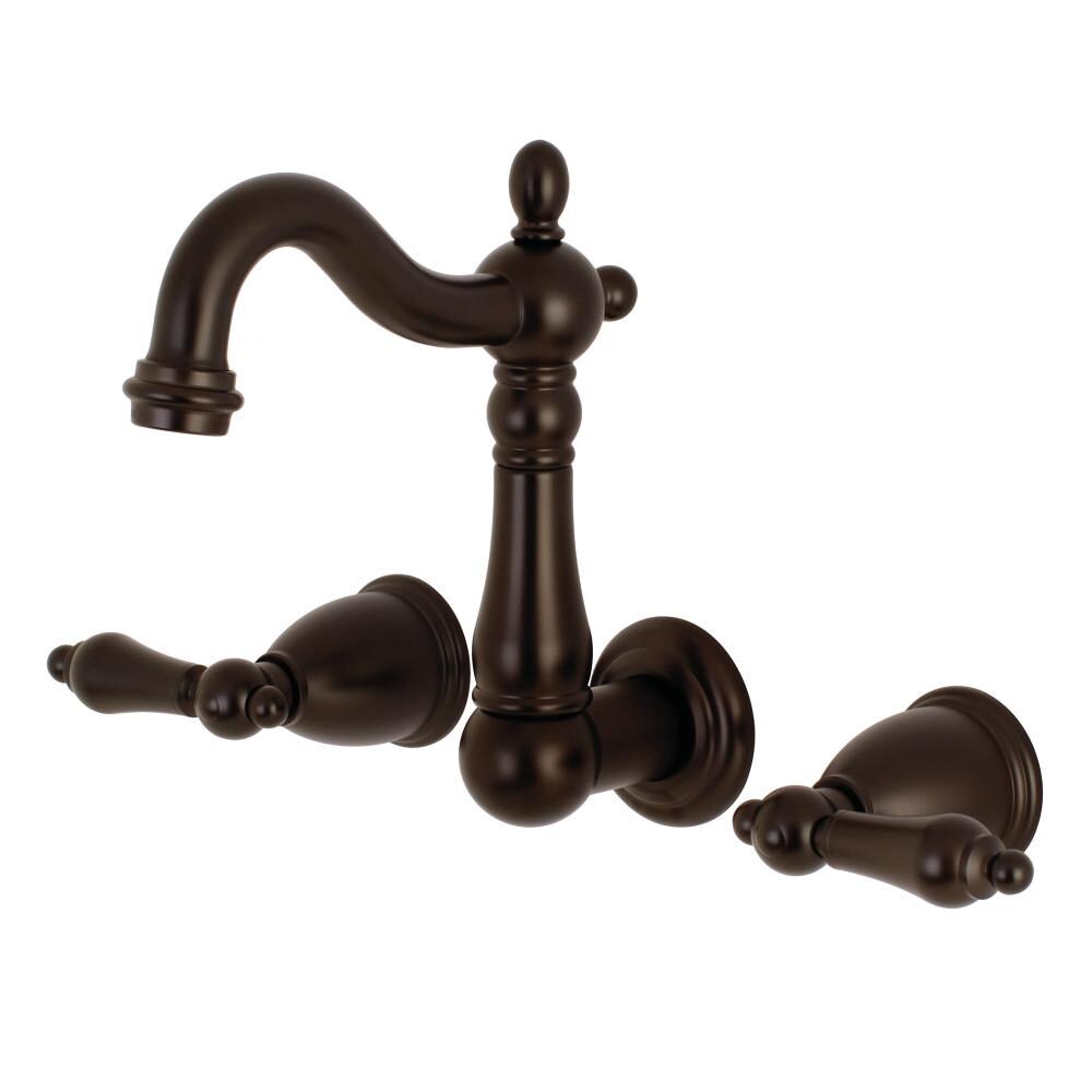 Kingston Brass Heritage Oil Rubbed Bronze 2 Handle Widespread Bathroom Sink Faucet At 9279