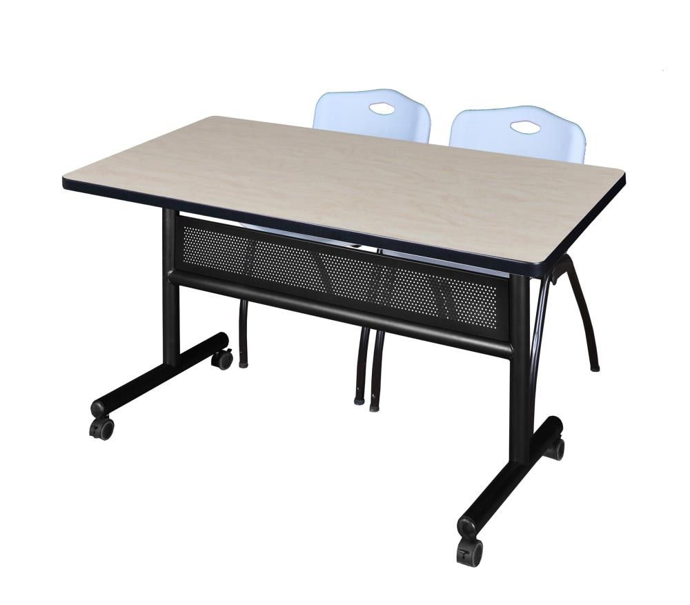 Regency MKFTM4830PL47GY Training Off-white 4-Person Training Table (48-in W x 29-in H)