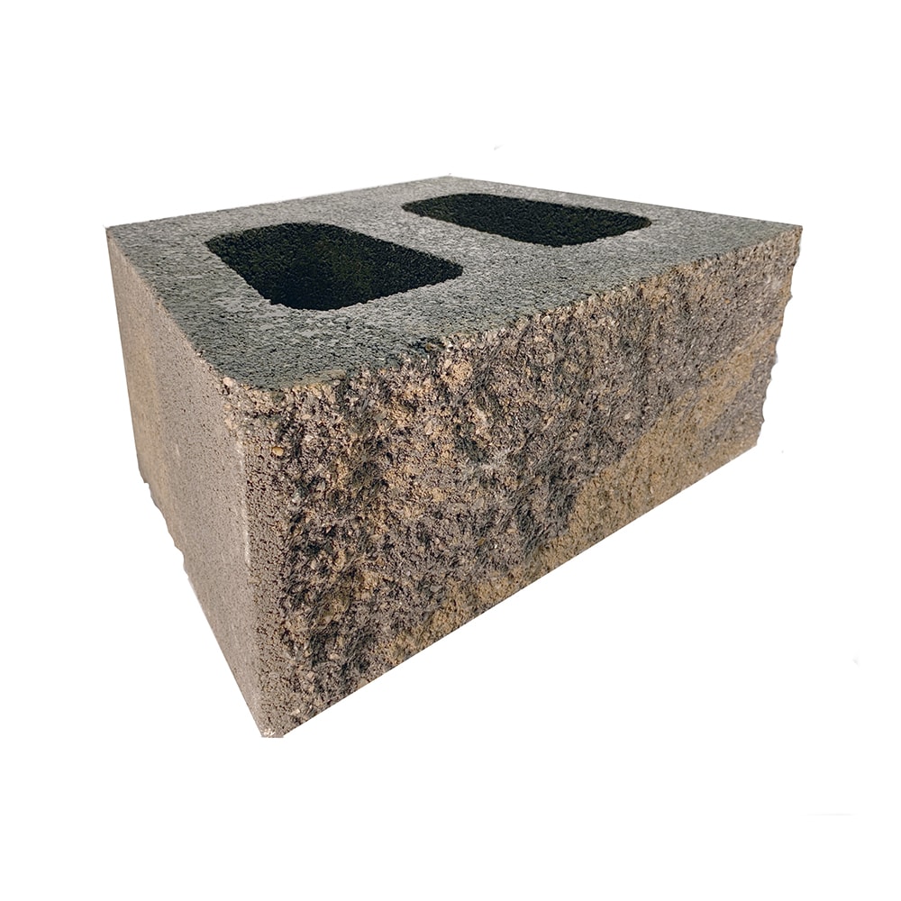 6-in H x 16-in L x 10-in D Tan/Charcoal Concrete Retaining Wall Block in Gray | - Lowe's 17H2700TCH