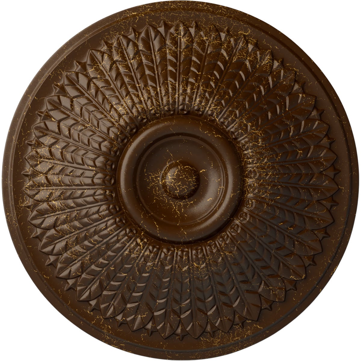 Ekena Millwork CM23MORBC Modena 23.5-in W x 23.5-in L Painted Root Beer Crackle Polyurethane Whole Ceiling Medallion