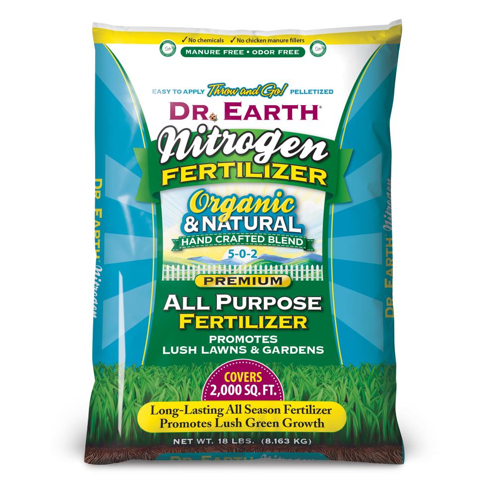Dr. Earth 699 Nitrogen fertilizer 18-lb 2000-sq ft 5-0-2 Organic Natural All-purpose Fertilizer