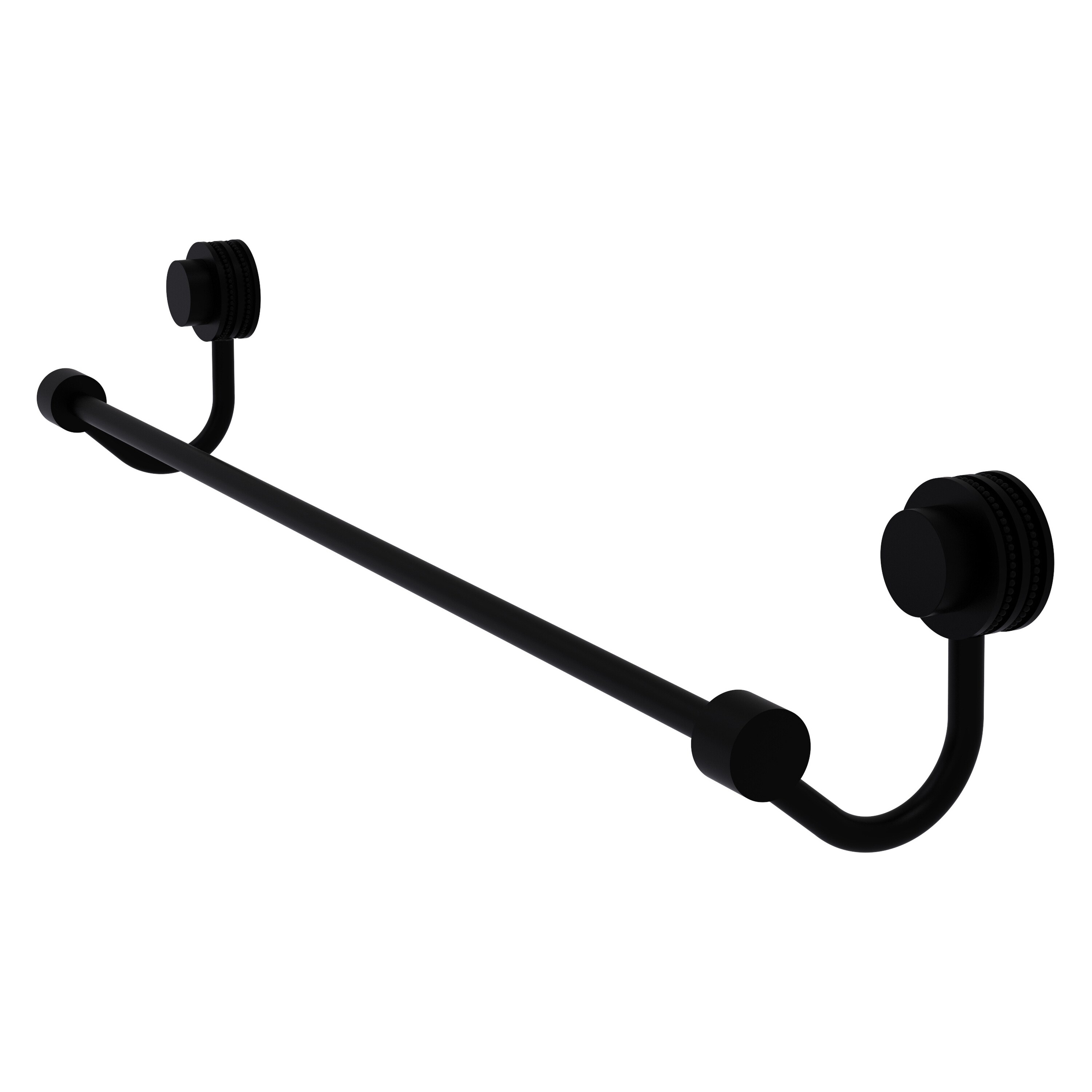 Allied Brass 421D/30-BKM Venus 30-in Matte Black Wall mount Single Towel Bar