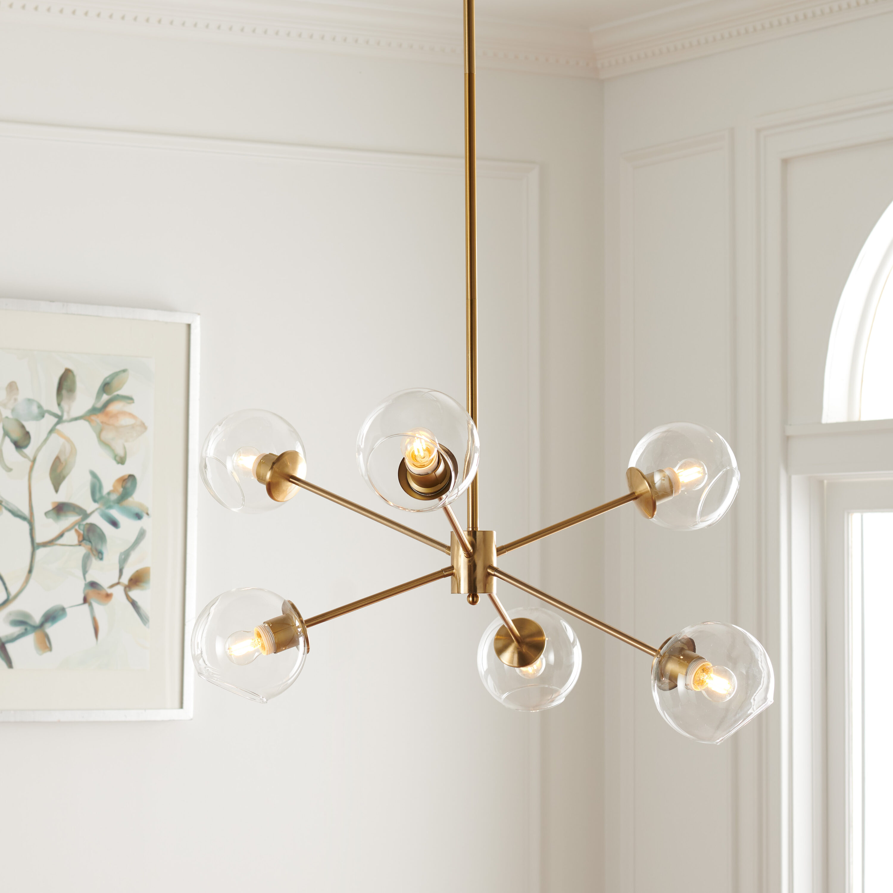Safavieh Cantori 6 Light 37.5 Inch Chandelier Brass
