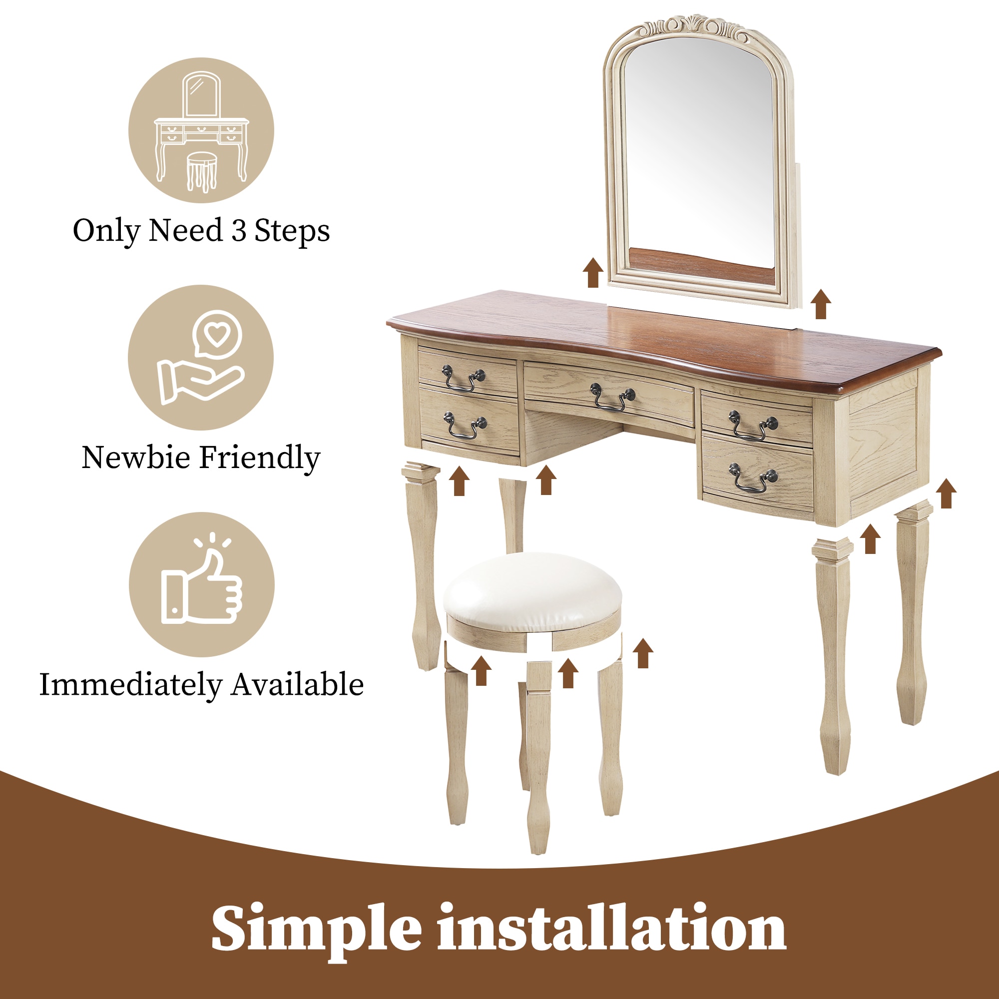 LUXEYARD DS-R-P381405K Bedroom-Vanities - View #3