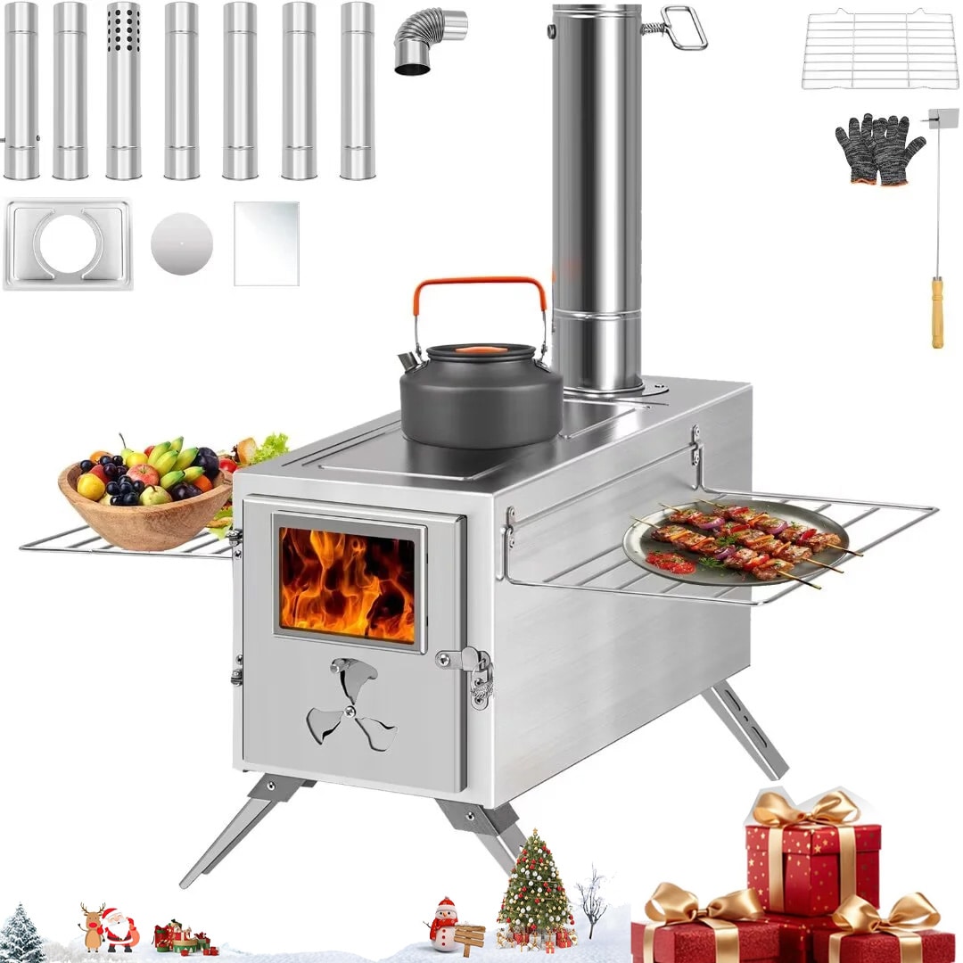 Esazn P1600232-PVC-L-LYU Camping Stove 1 -Burner Wood (wood) Manual Stainless steel Outdoor stove