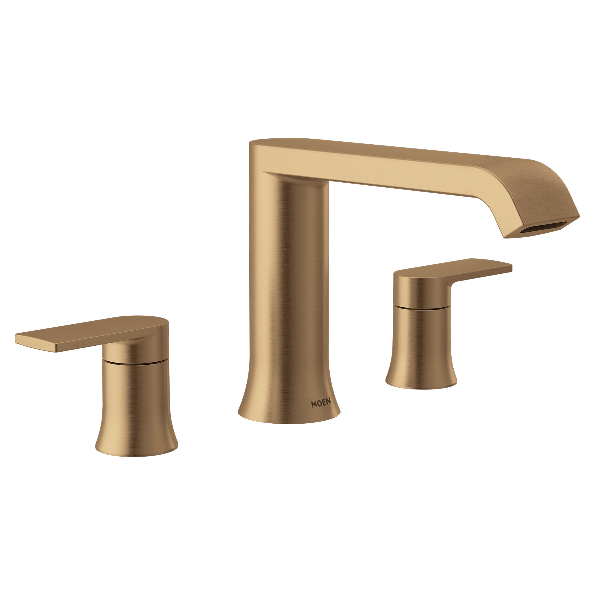 Moen T908BZG Genta LX Bronzed Gold 2-handle Deck-mount Roman High-arc Bathtub Faucet