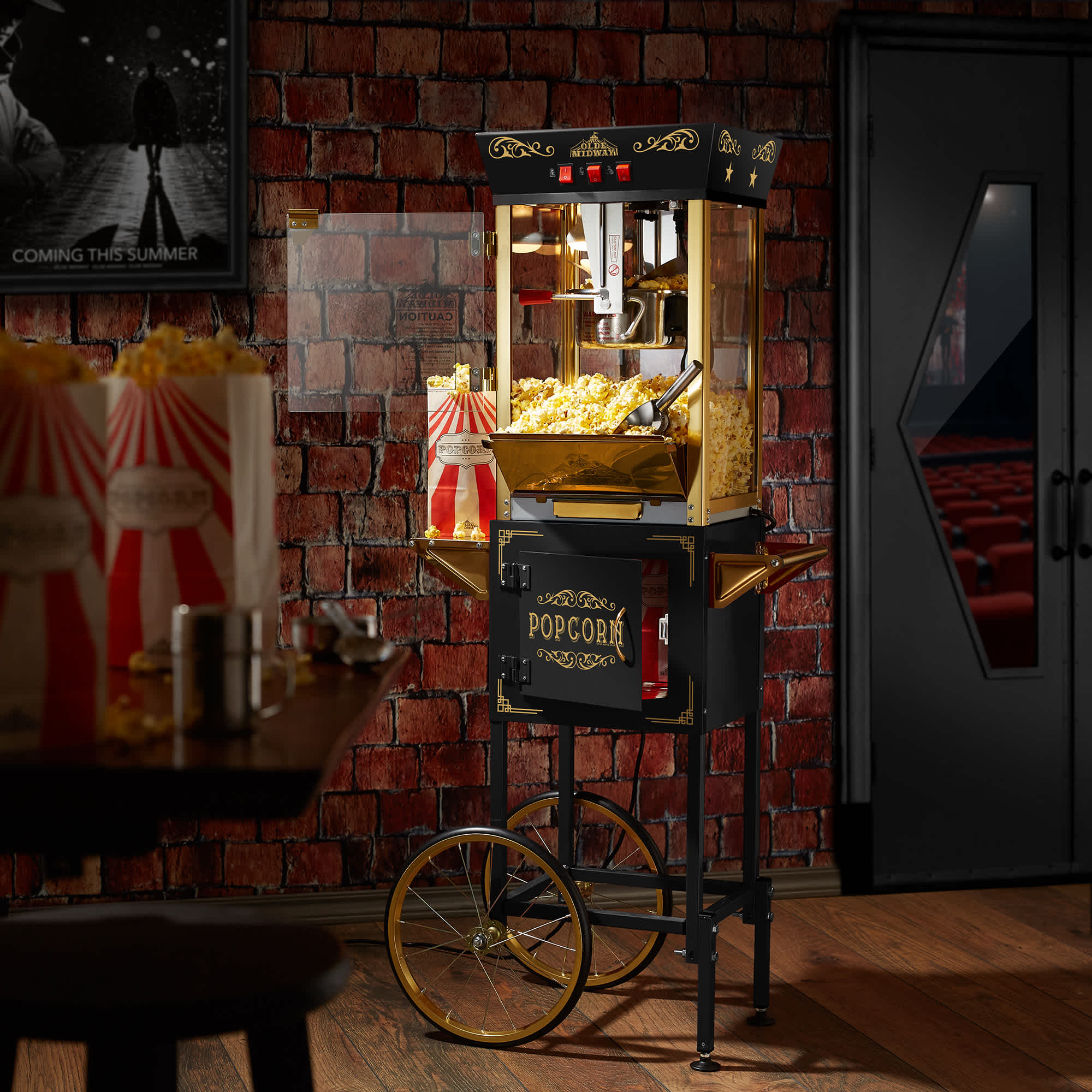 Olde Midway CON-POP-8945-BLK Popcorn-Makers - View #2