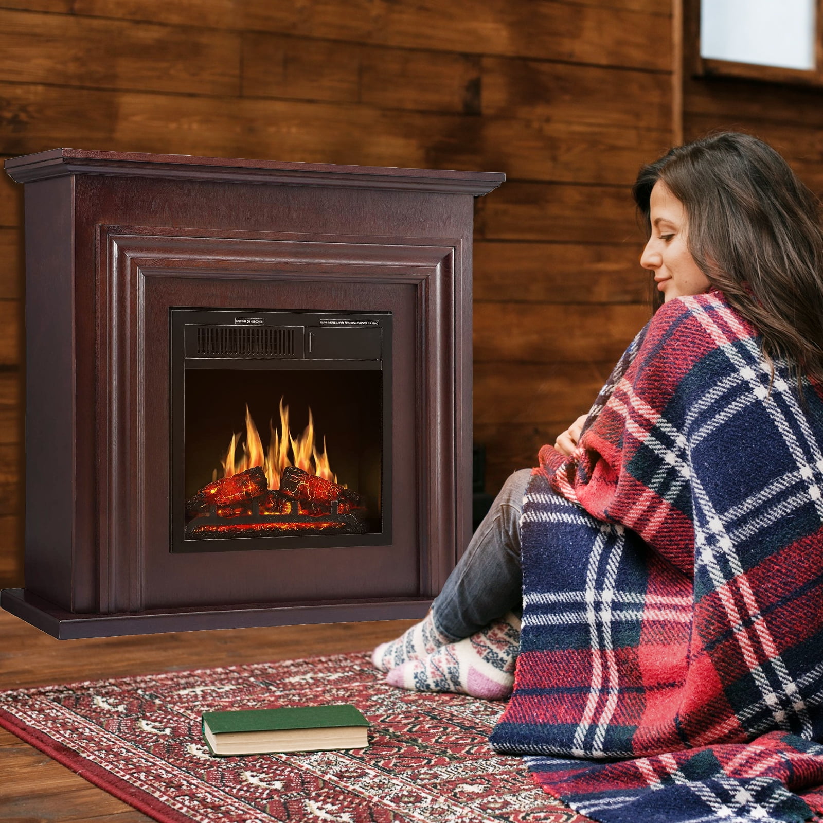 COWSAR M2303-PECAN Electric-Fireplaces - View #8