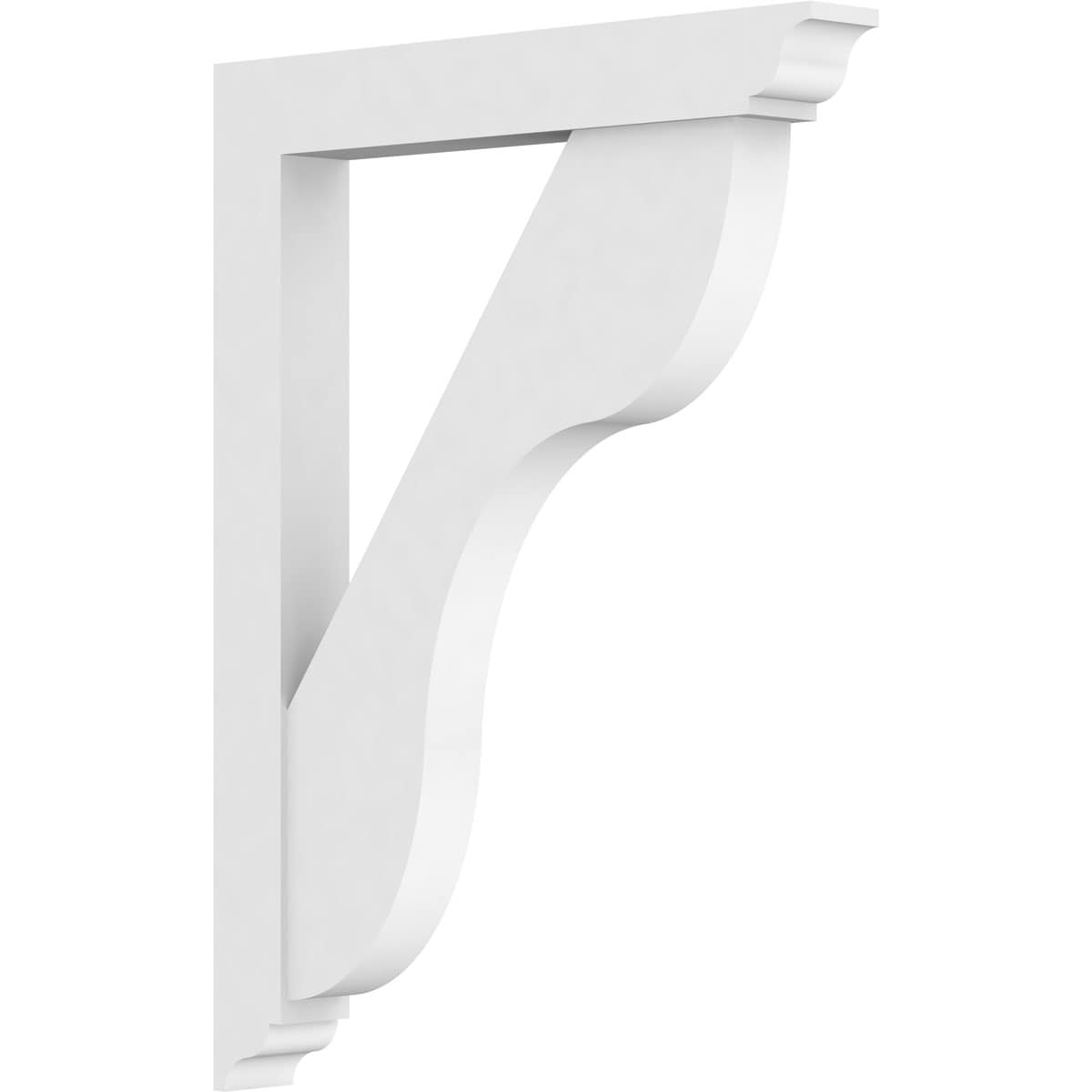 Ekena Millwork BKTP03X24X32CAR01 Standard Carmel 3-in x 24-in x 32-in White PVC Standard bracket