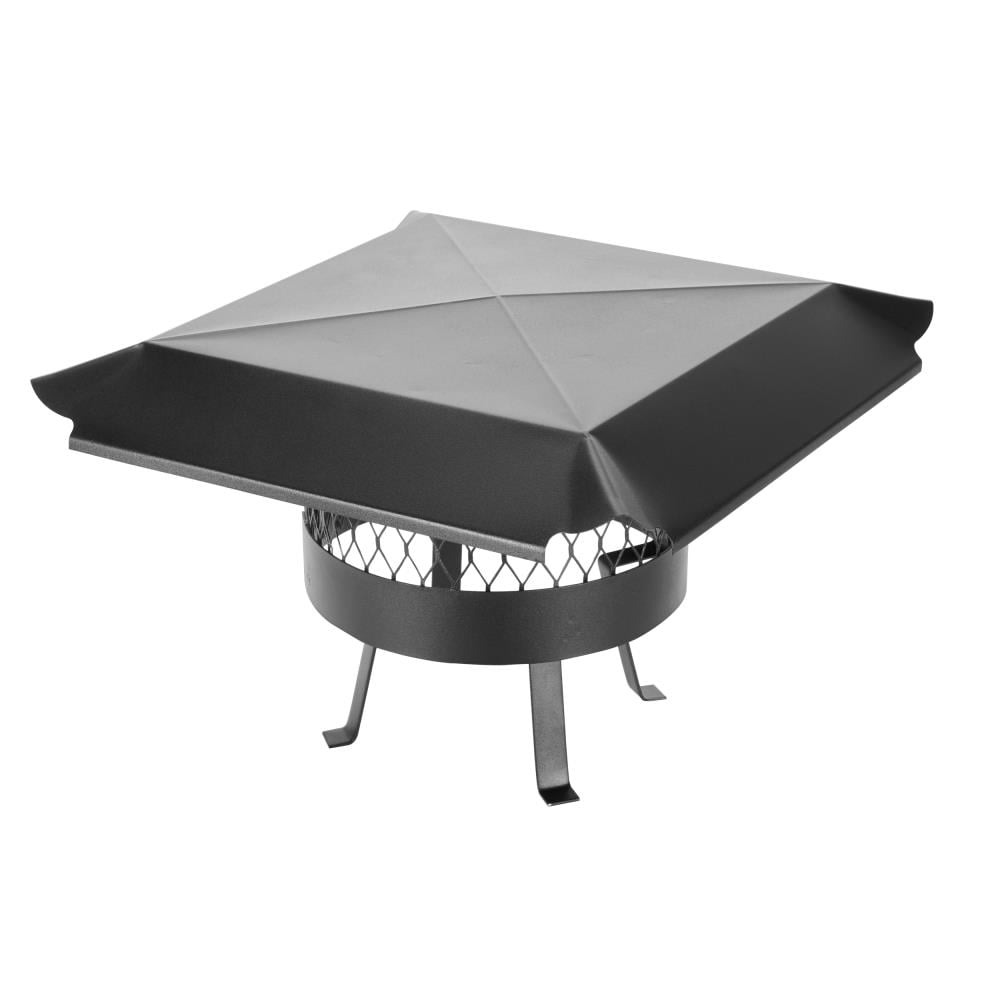 Shelter CBO813 12-in W x 12-in L Black Galvanized steel Square Chimney Cap