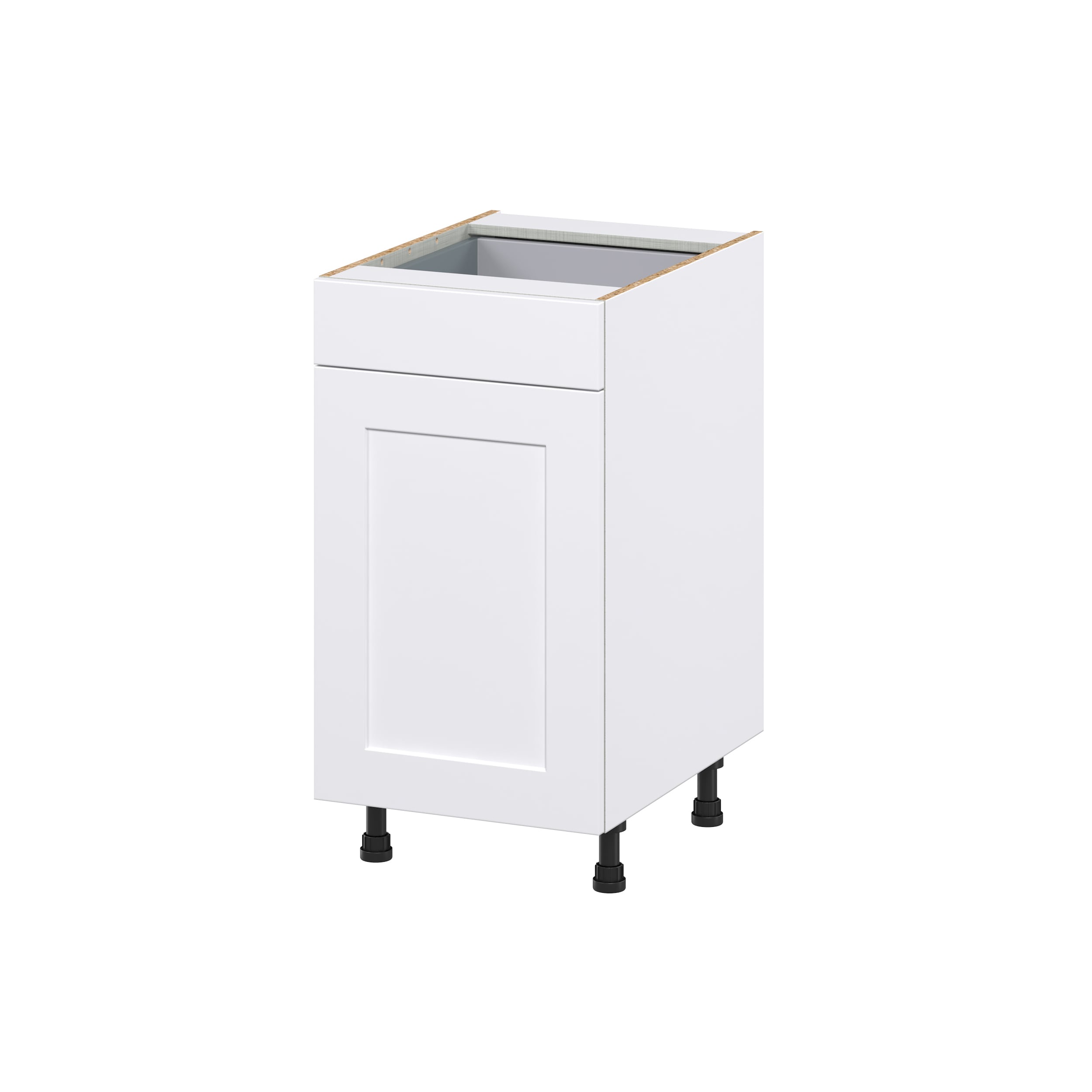 Hugo&Borg DSB18SWB-JO Jolie 18-in W x 34.5-in H x 24-in D Warm White 2 -Drawers Pull-out cabinet Base Fully assembled Cabinet (Recessed Panel Shaker)