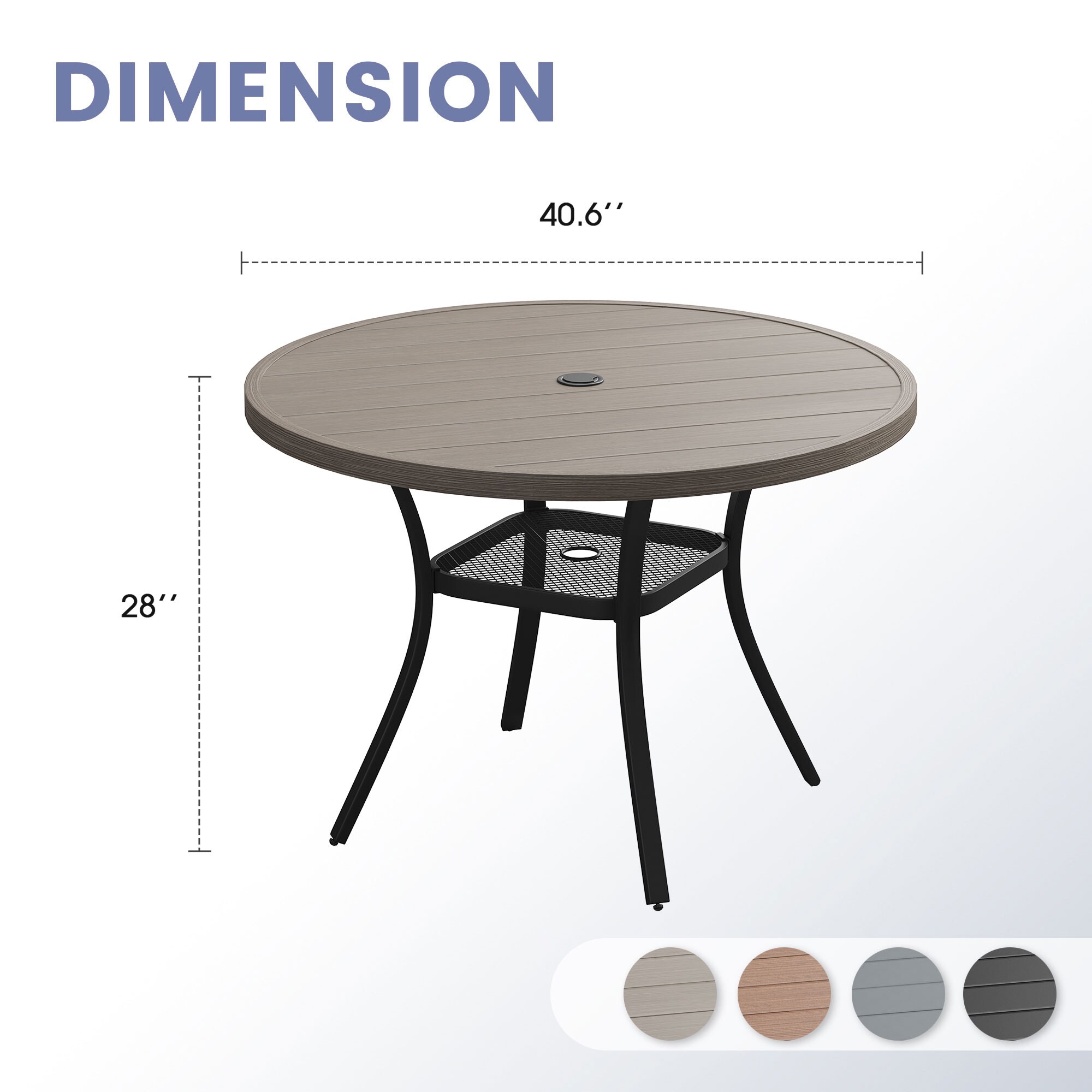 VICLLAX DTS05GY-LS-VC Patio-Tables - View #7