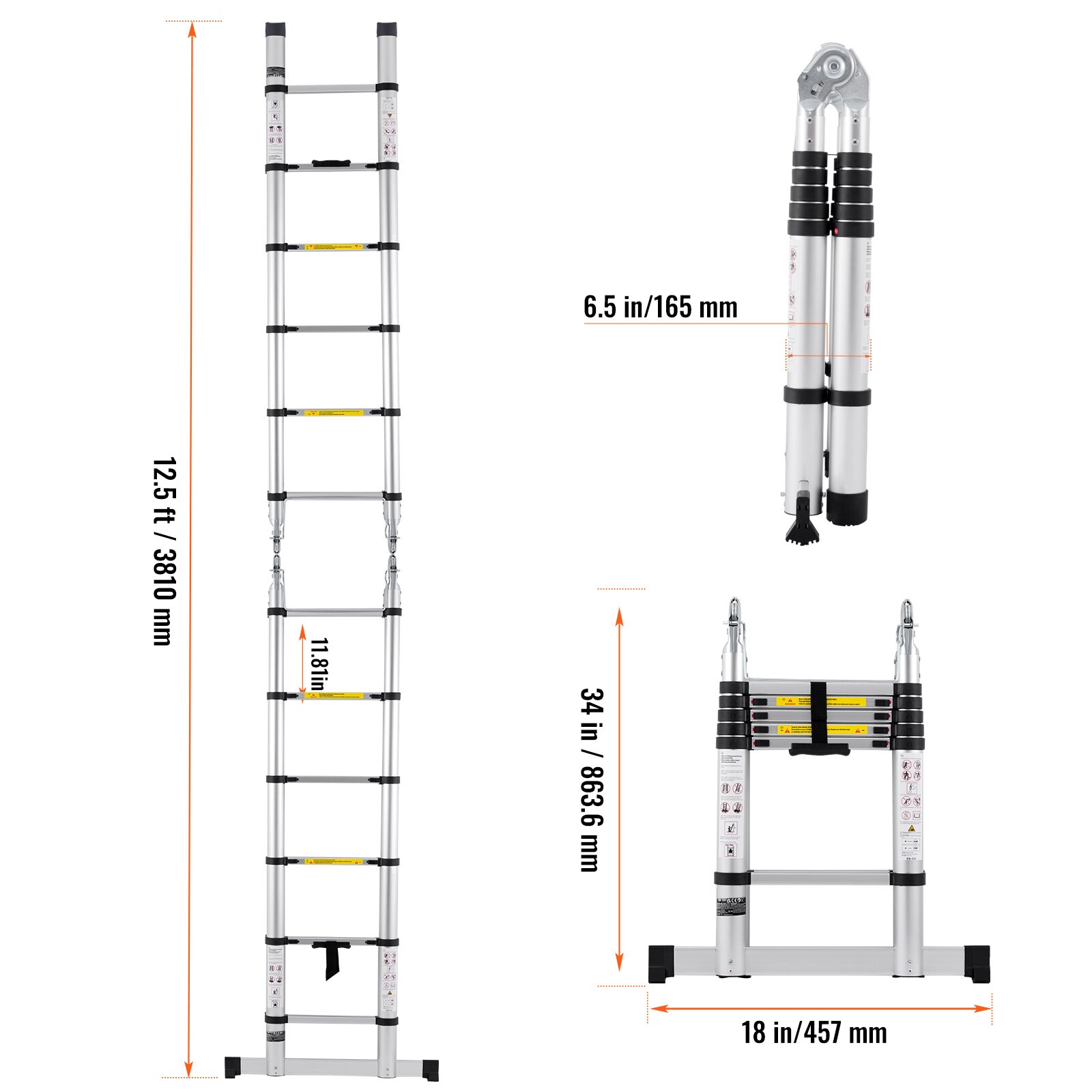 VEVOR SCAZXSSLTNLS05992V0 Step-Ladders - View #2