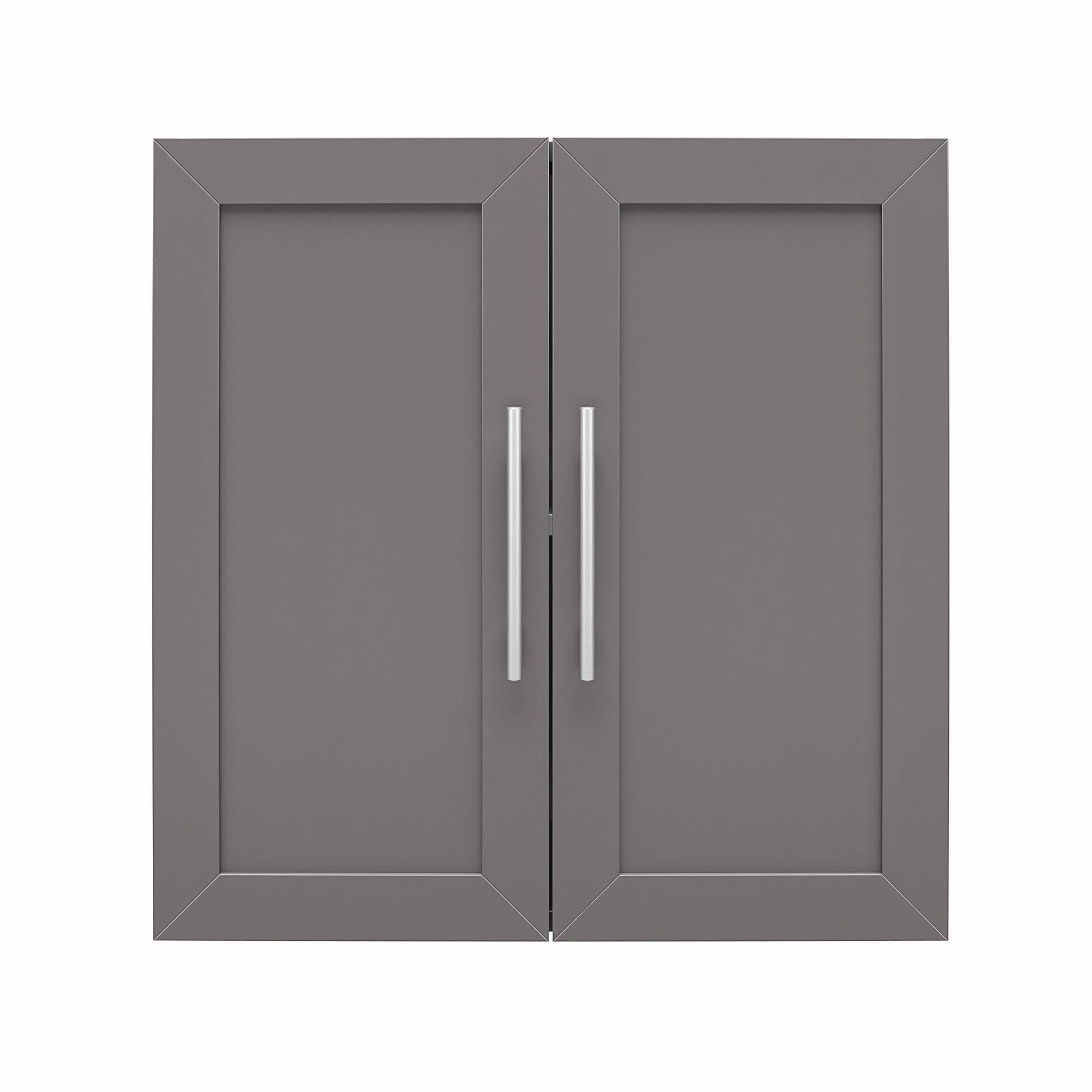 Ameriwood Home Camberly 23.43-in W x 23.68-in H Particleboard Graphite Grey Wall-mount Utility Storage Cabinet