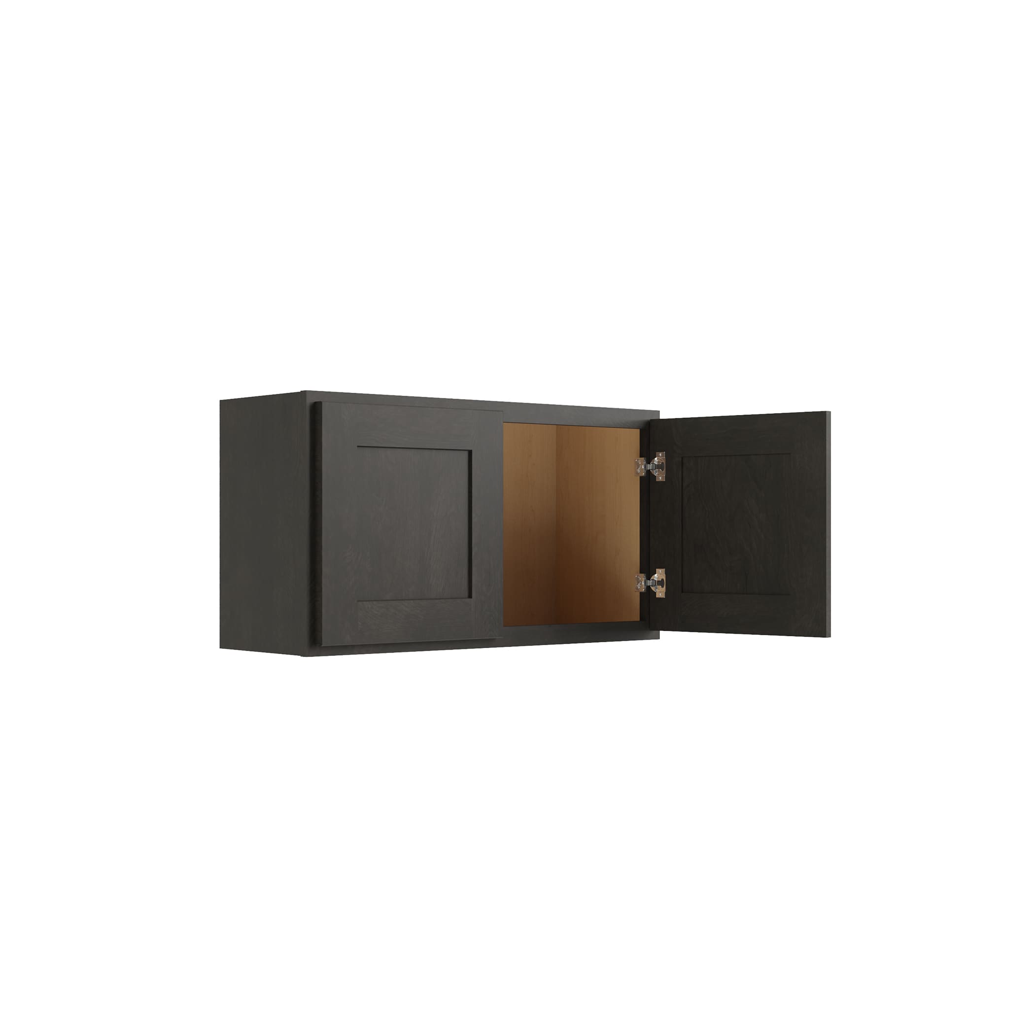 RELIABILT Parkstone 24-in W x 18-in H x 12-in D Gray Stained Birch Wall Fully Assembled Plywood Cabinet Recessed Panel Shaker