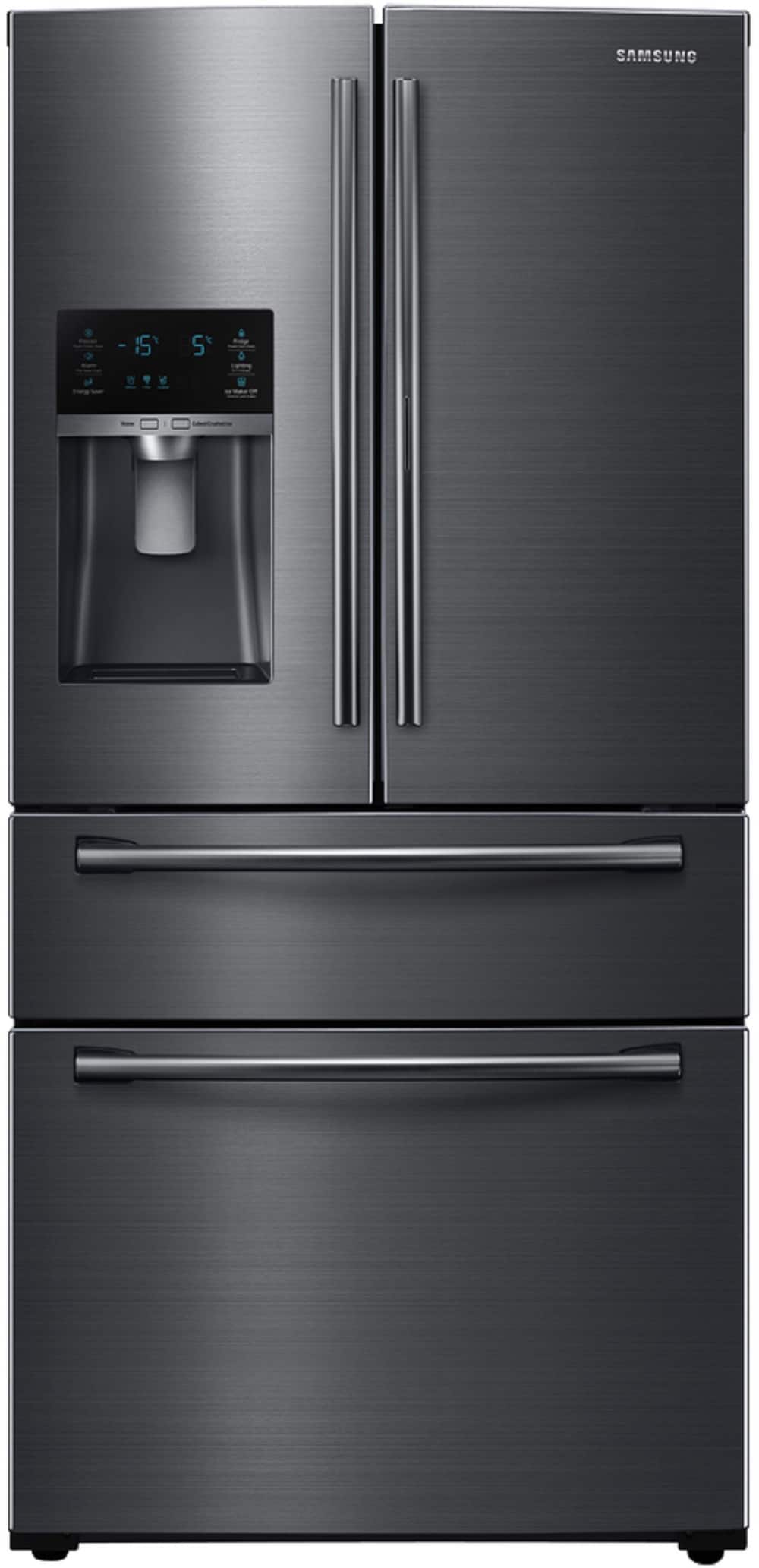 Samsung 25.5 Cu. Ft. French Door Fingerprint Resistant Refrigerator Black  Stainless Steel RF260BEAESG - Best Buy