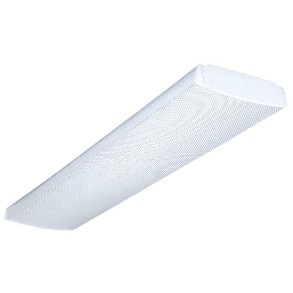 Wrap Multi-Volt 2-Light White Ballast Ceiling Flushmount Wrap Multi-Volt 2-Light White Ballast Ceiling Flushmount