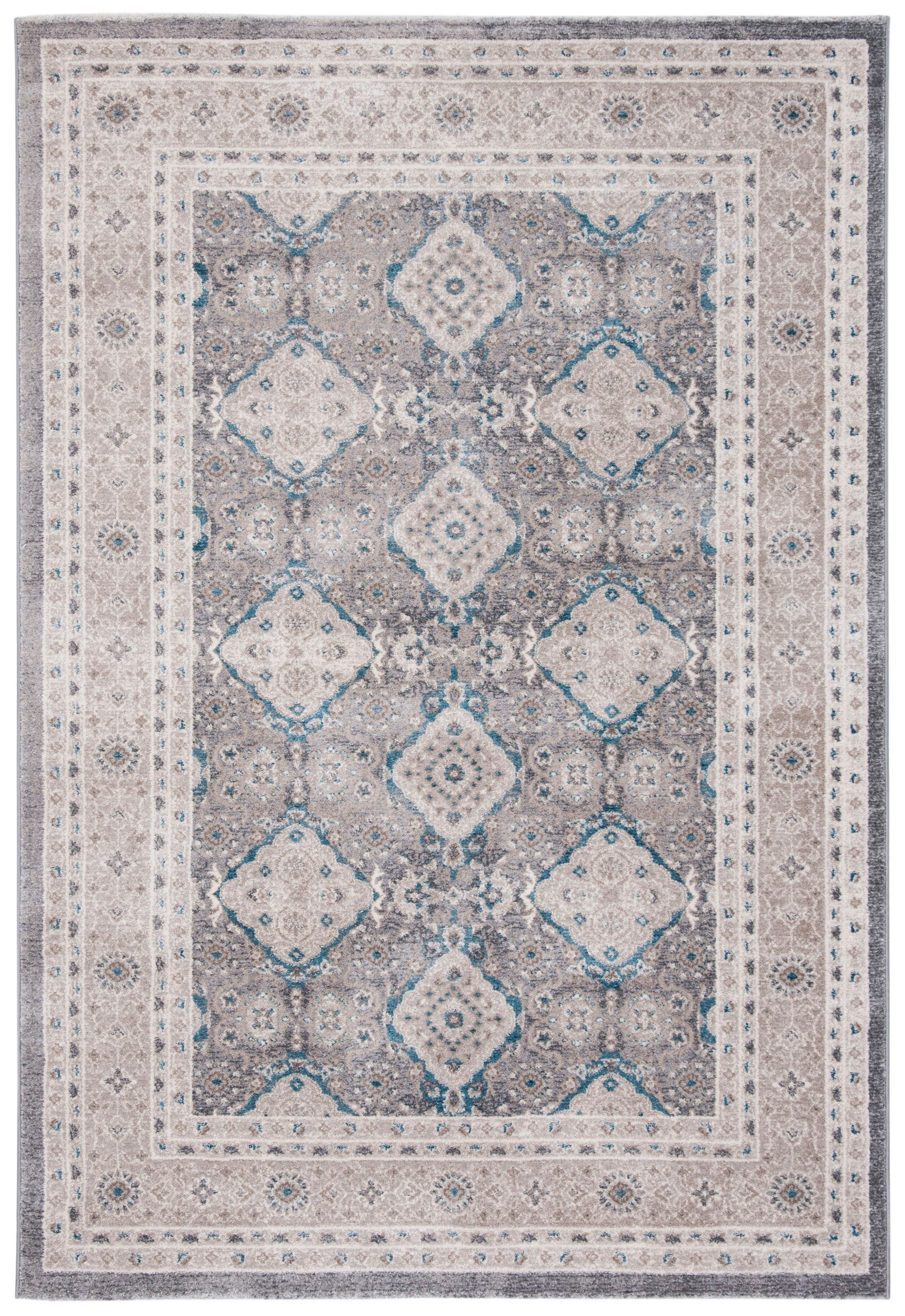 Safavieh Sofia Light Grey and Beige Synthetic Rectangular Area Rug