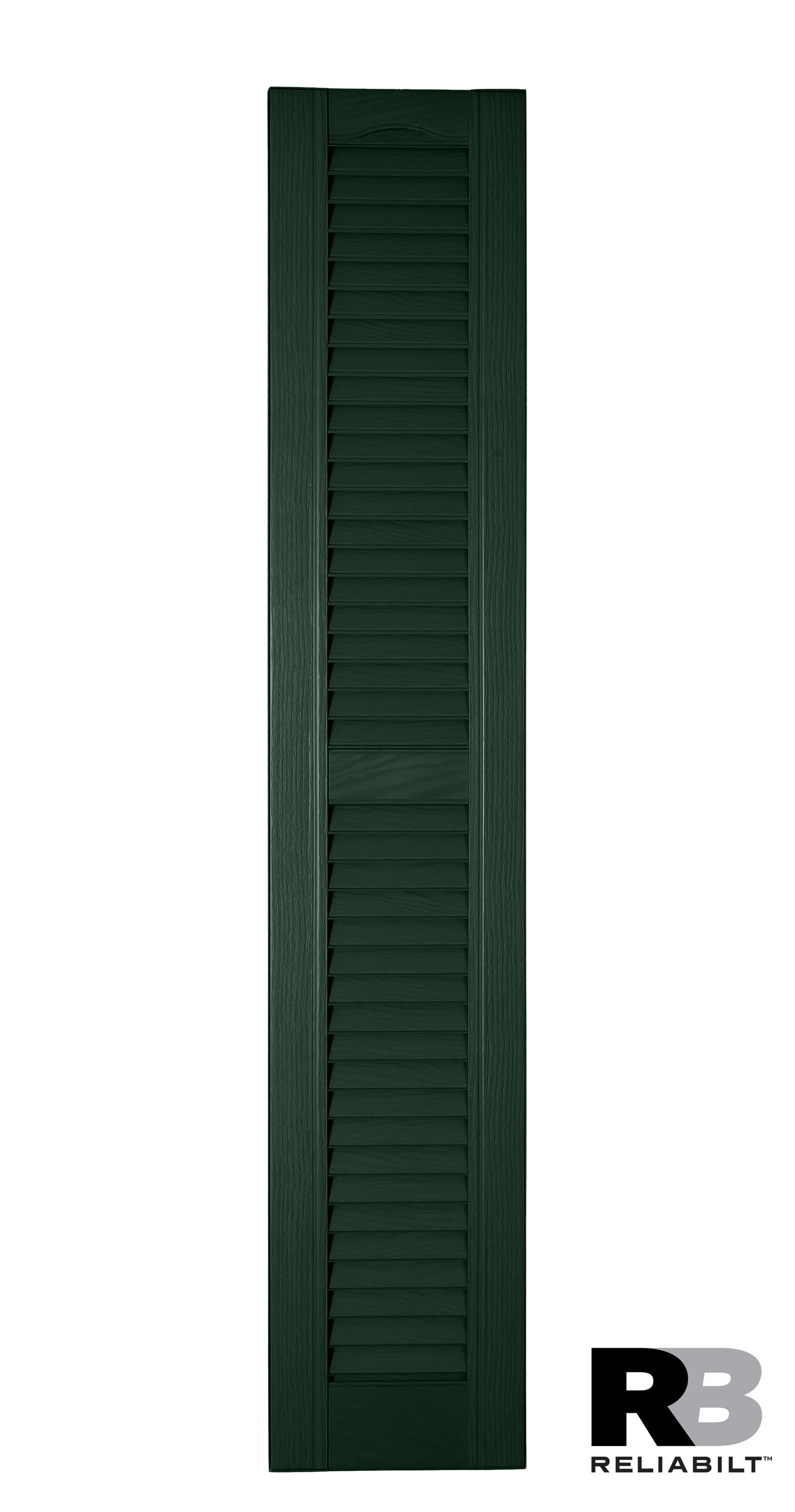RELIABILT LVRCT0948331 9-in W x 48-in H Heritage Green Louvered Polypropylene Exterior Shutters ( 2 -Pack )