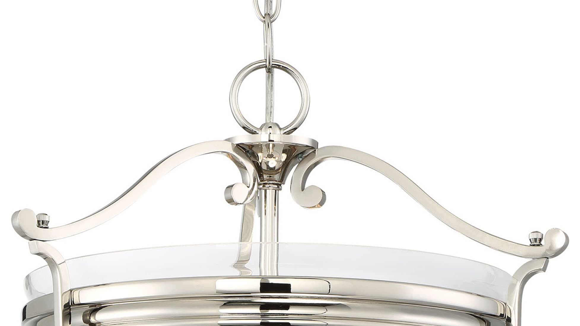 Audrey's Point Polished Nickel 3-Light Transitional Chandelier