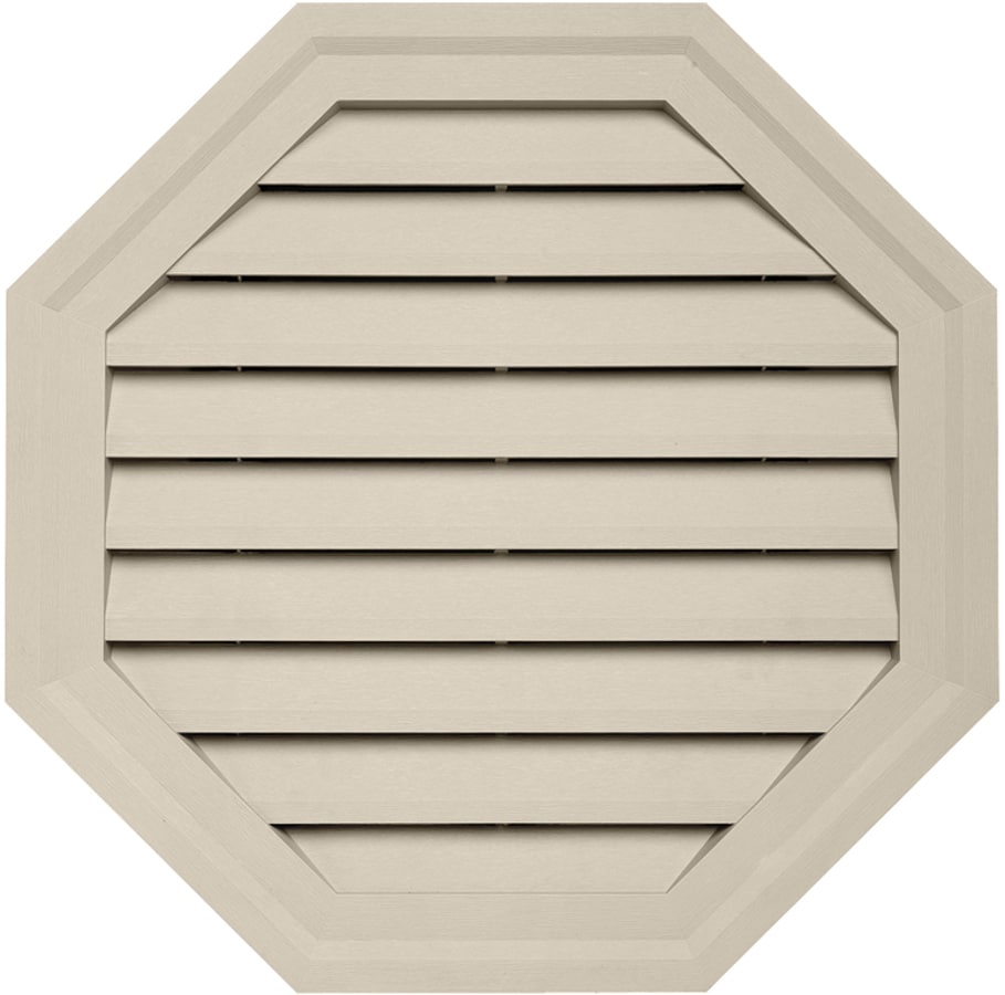 Ply Gem 241240 10.5-in x 15-in Tan Octagon Plastic Gable Louver Vent