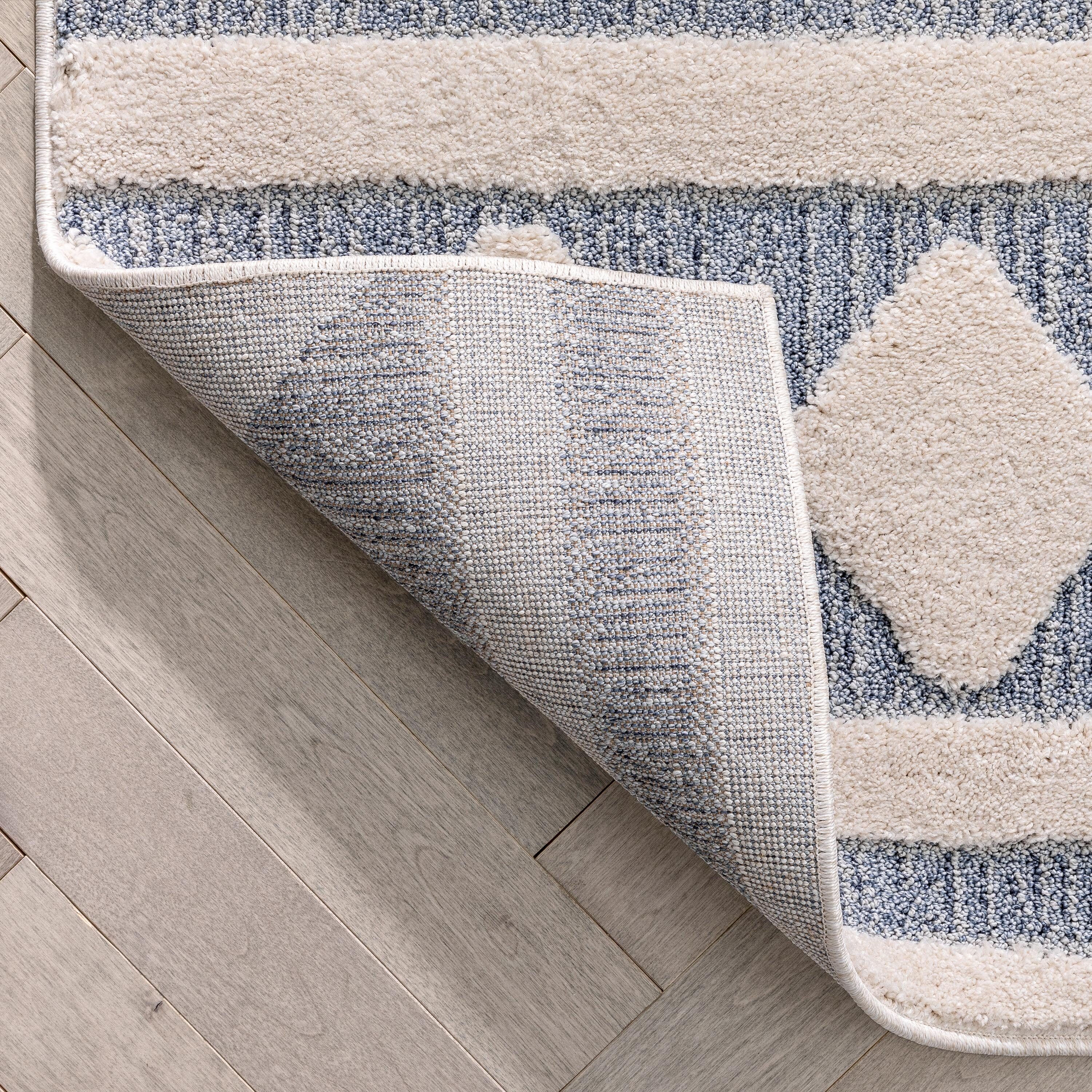 Modern Harlow Moroccan Diamond Light Blue 8' x 10' Area Rug