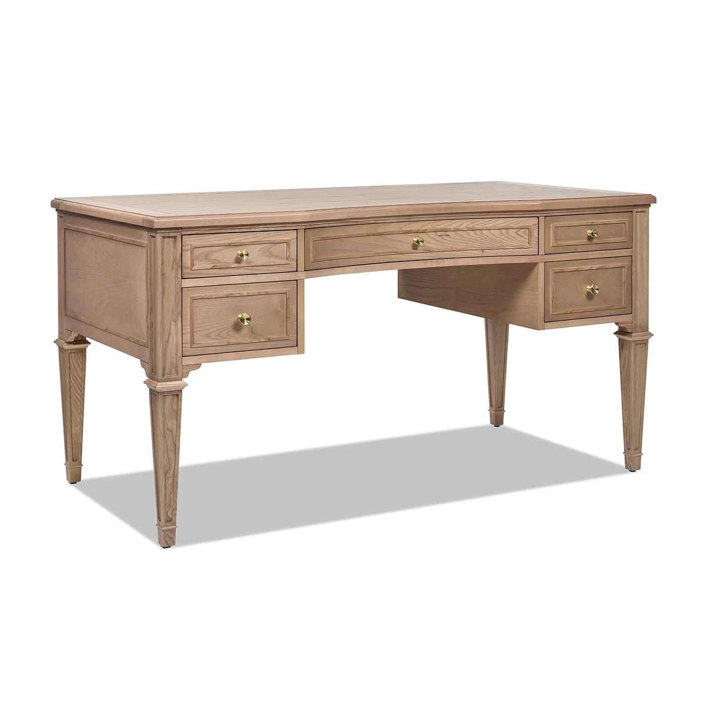 Jennifer Taylor Home BGZ87091-RF Dauphin 59-in Brown Traditional Rubberwood Executive desk
