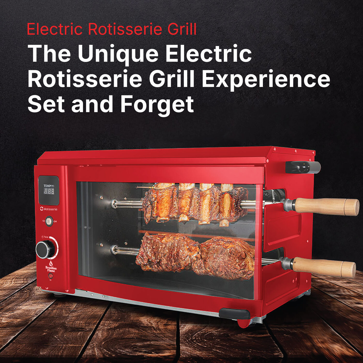 Brazilian Flame BD-02X-RED Grill-Rotisseries - View #3