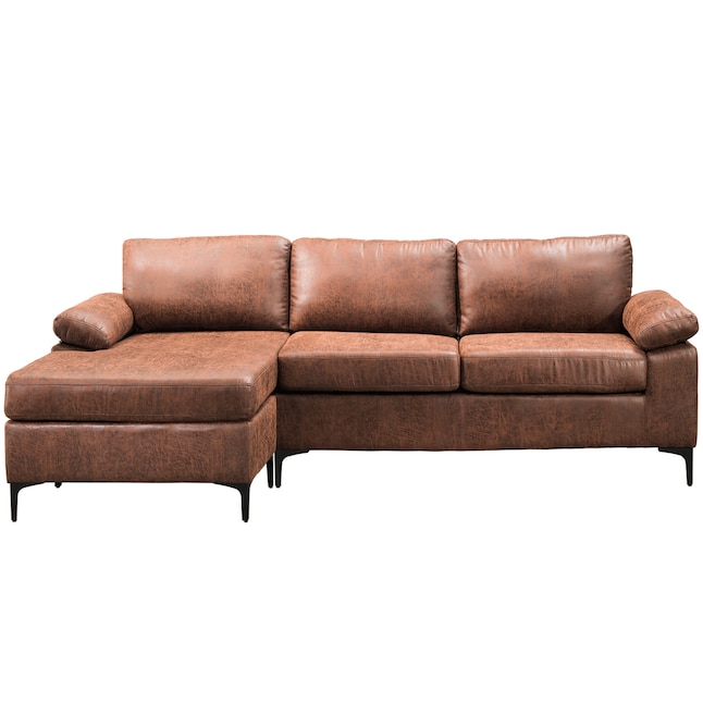 Sofa 100 78 In Modern Brown Suede