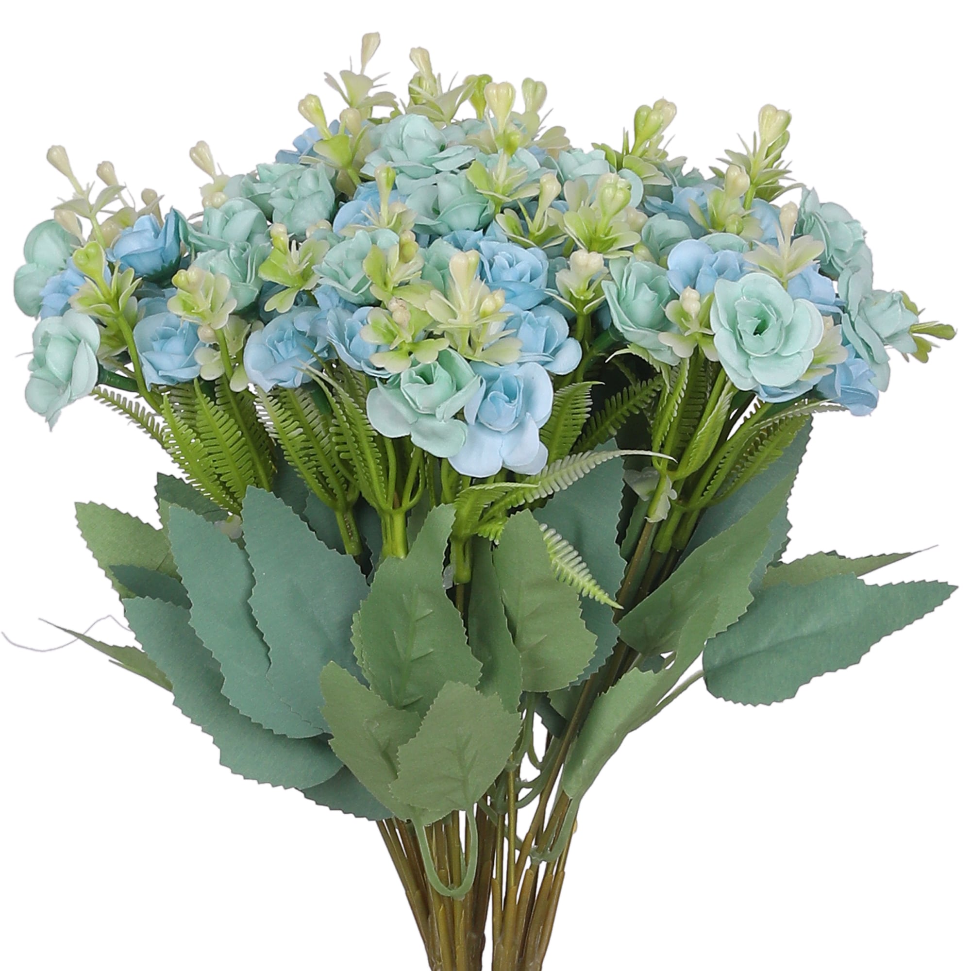 Unique Bargains - Artificial Silk Flowers Fake Rose Bouquet for Wedding Office Home Floral Decor ...