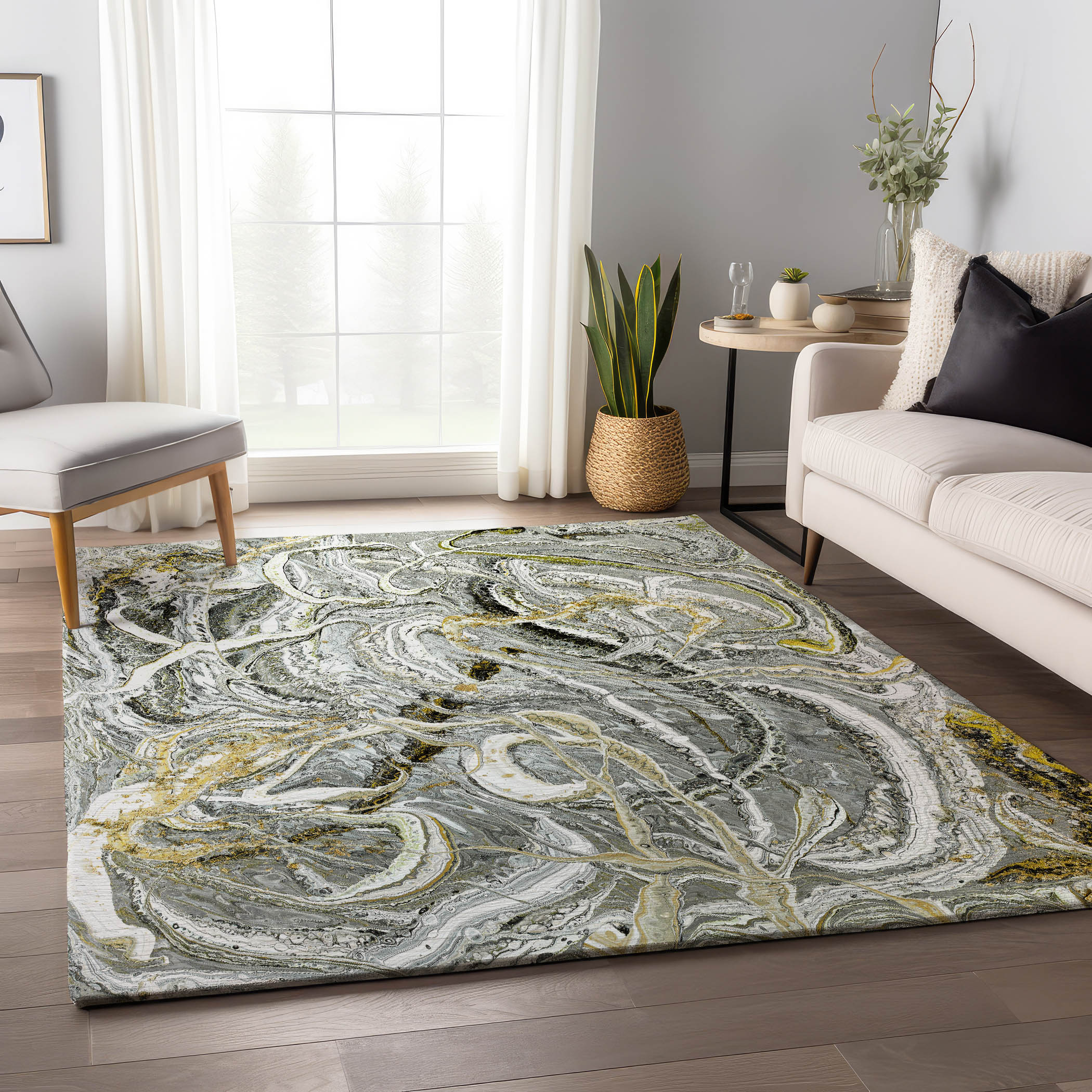 Addison Rugs AMF57CY10X14 Mayfield AMF57CY 10 x 14 (ft) Loomed Polyester Cyclone Rectangular Indoor Abstract Machine washable Area rug