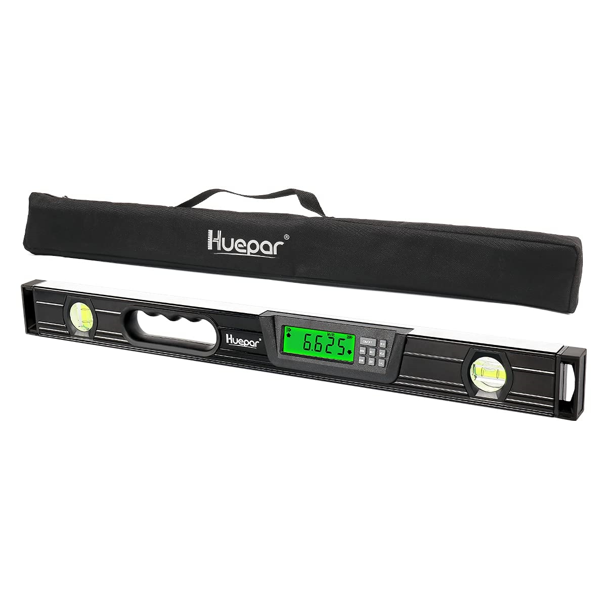 Huepar TL60 Aluminum 24-in 2 Vial Magnetic Torpedo level