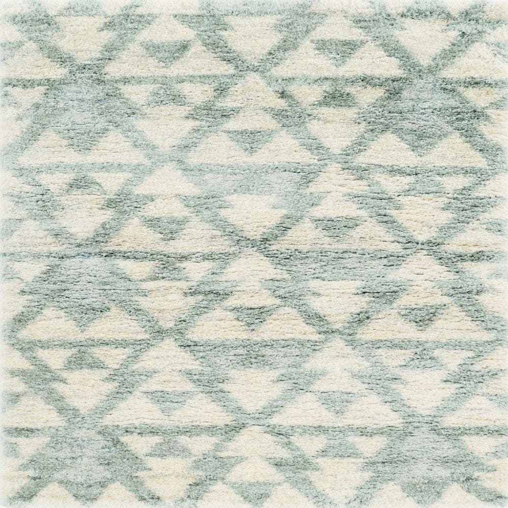 HomeRoots 350104 Bernadette 9 X 13 (ft) Green and Ivory Indoor Geometric Area Rug