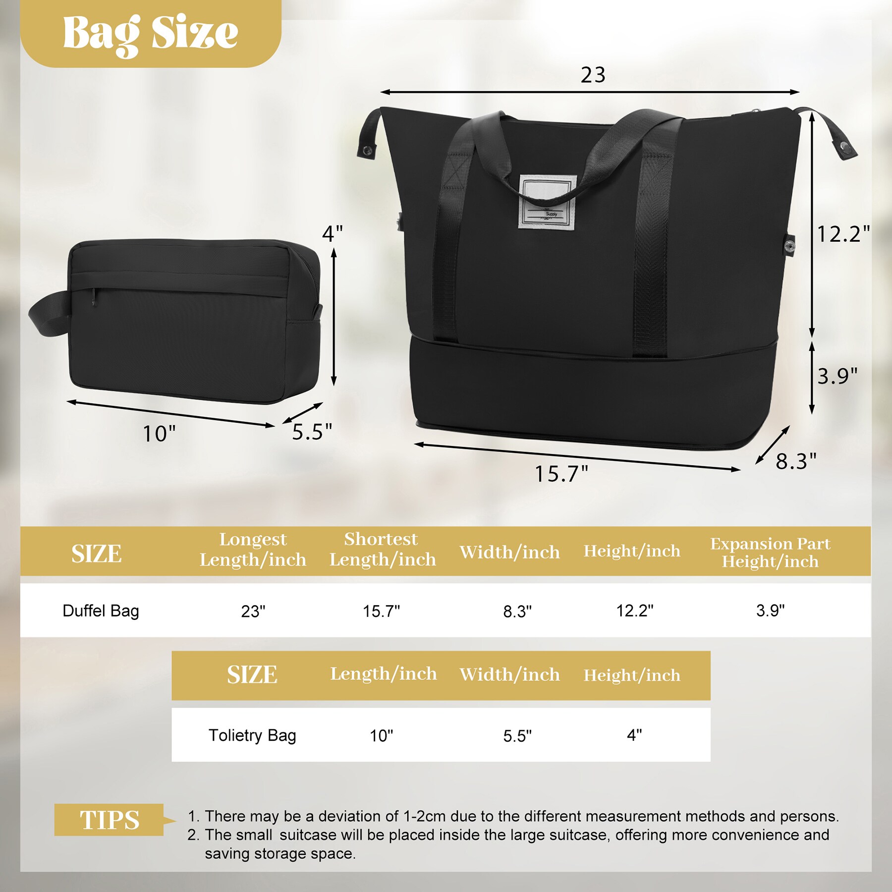 SINOFURN SYD9400010BL Luggage-And-Luggage-Sets - View #3