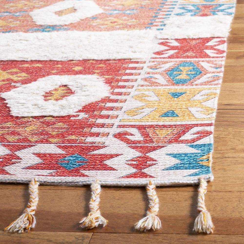 Saffron 5' x 8' Rust Wool Rectangular Area Rug