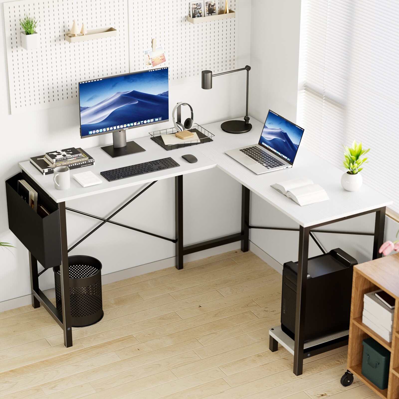 Sweetcrispy L-D-L02-49IN-WTWOOD desks - View #2
