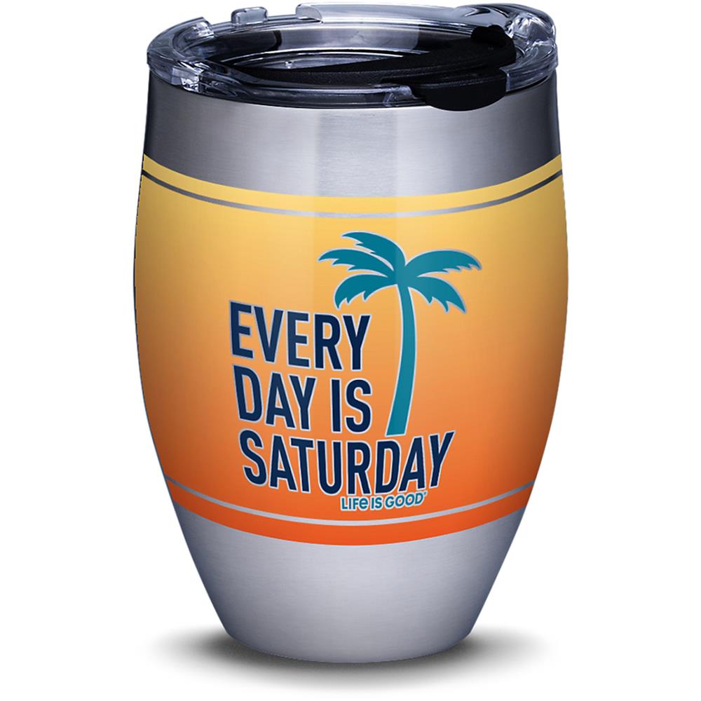 Tervis 1314687 Life is Good Every Day Saturday 12-fl oz Stainless Steel Tumbler