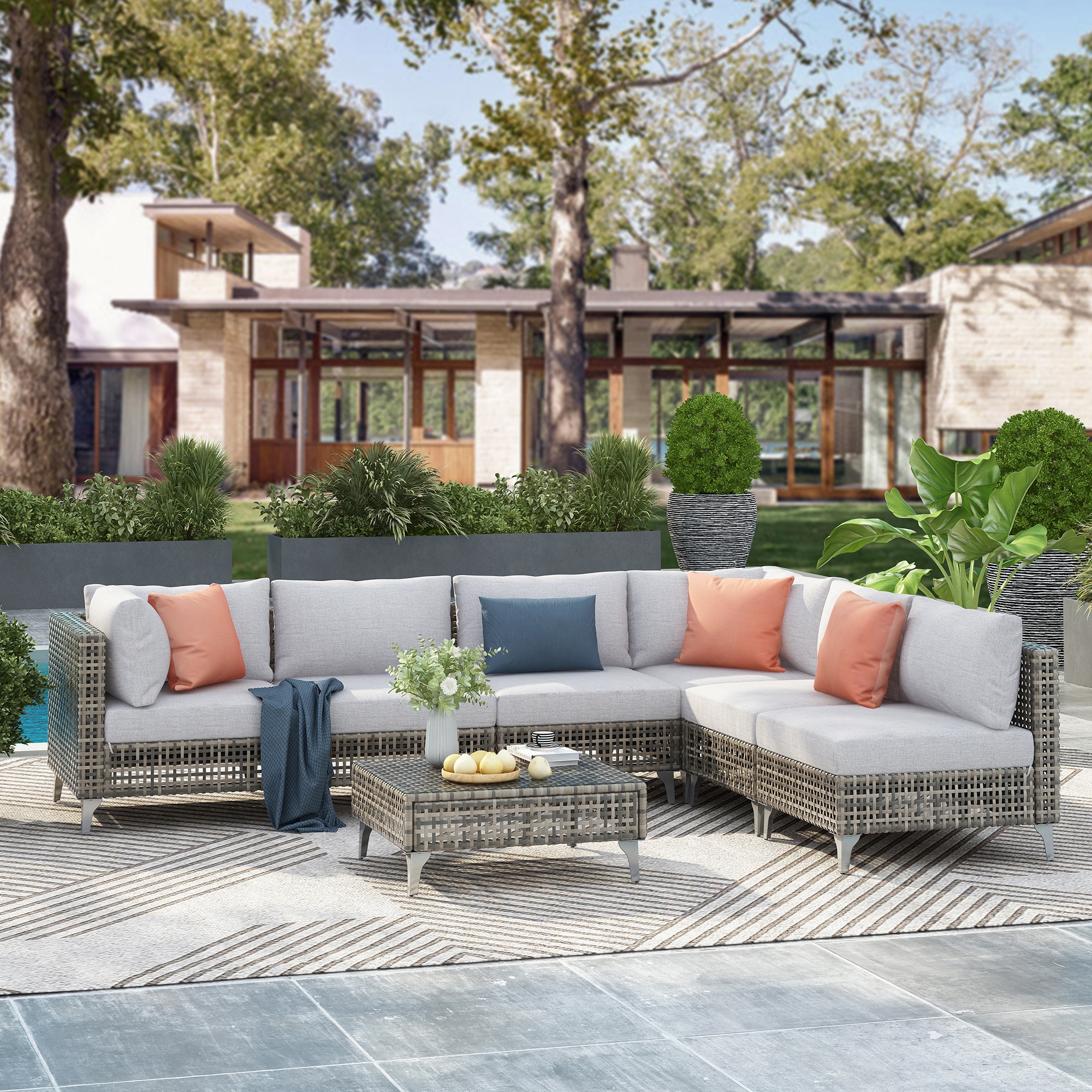 SINOFURN SYB260073GY Patio-Sofas-Daybeds - View #14
