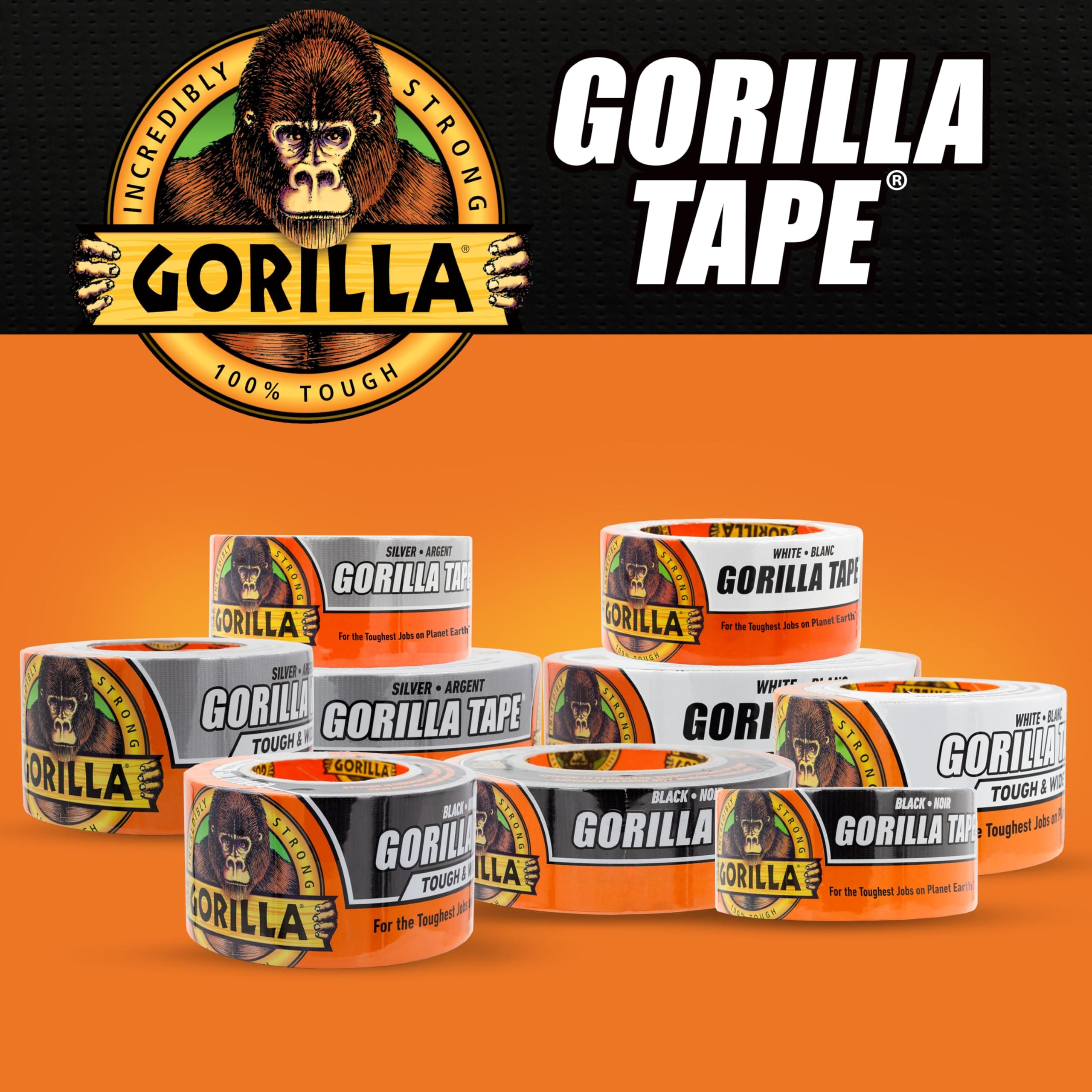 Gorilla Tough and Wide Black Duct Tape Heavy Duty Weather