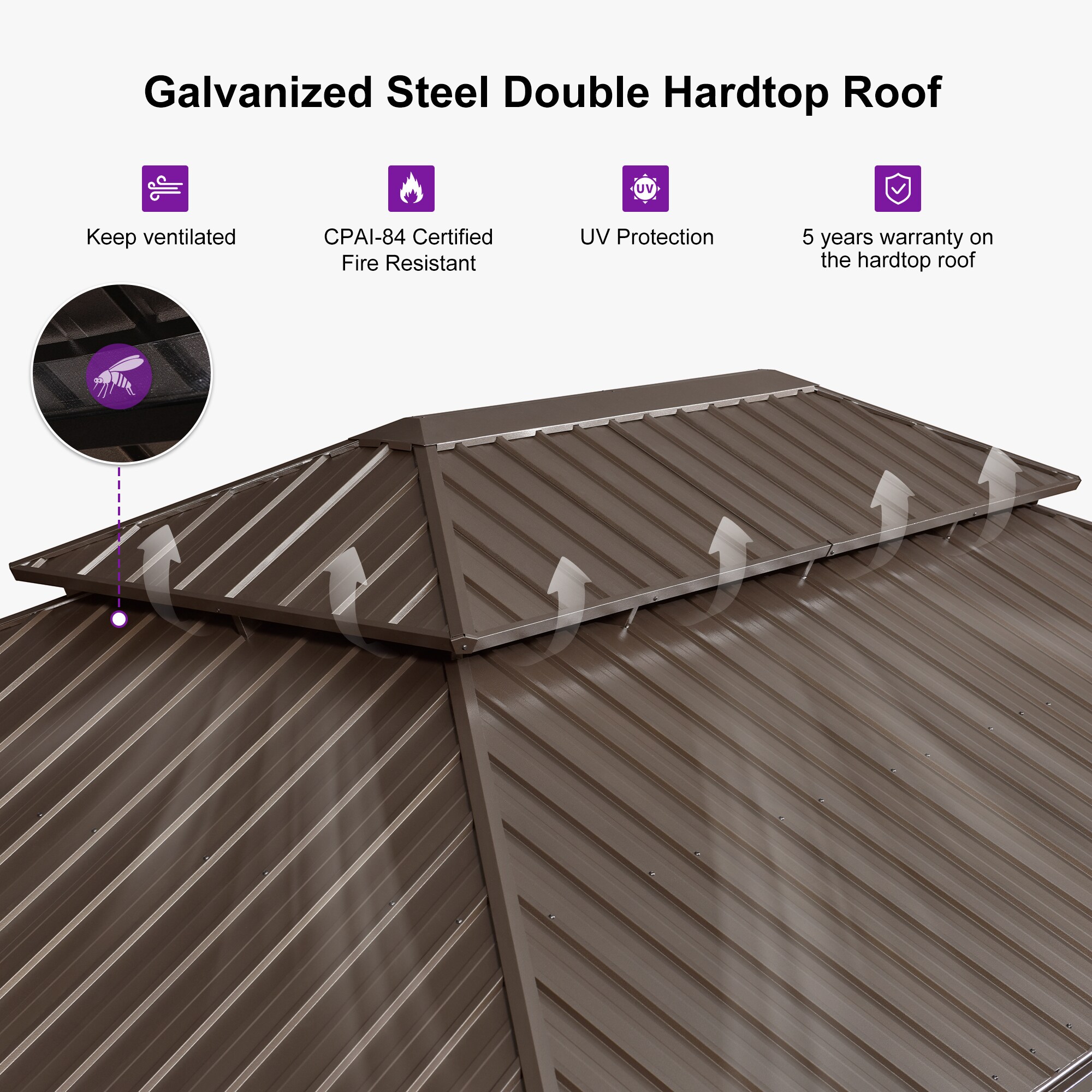 PURPLE LEAF LSMHS1420 Wood-Resin-Gazebos - View #10
