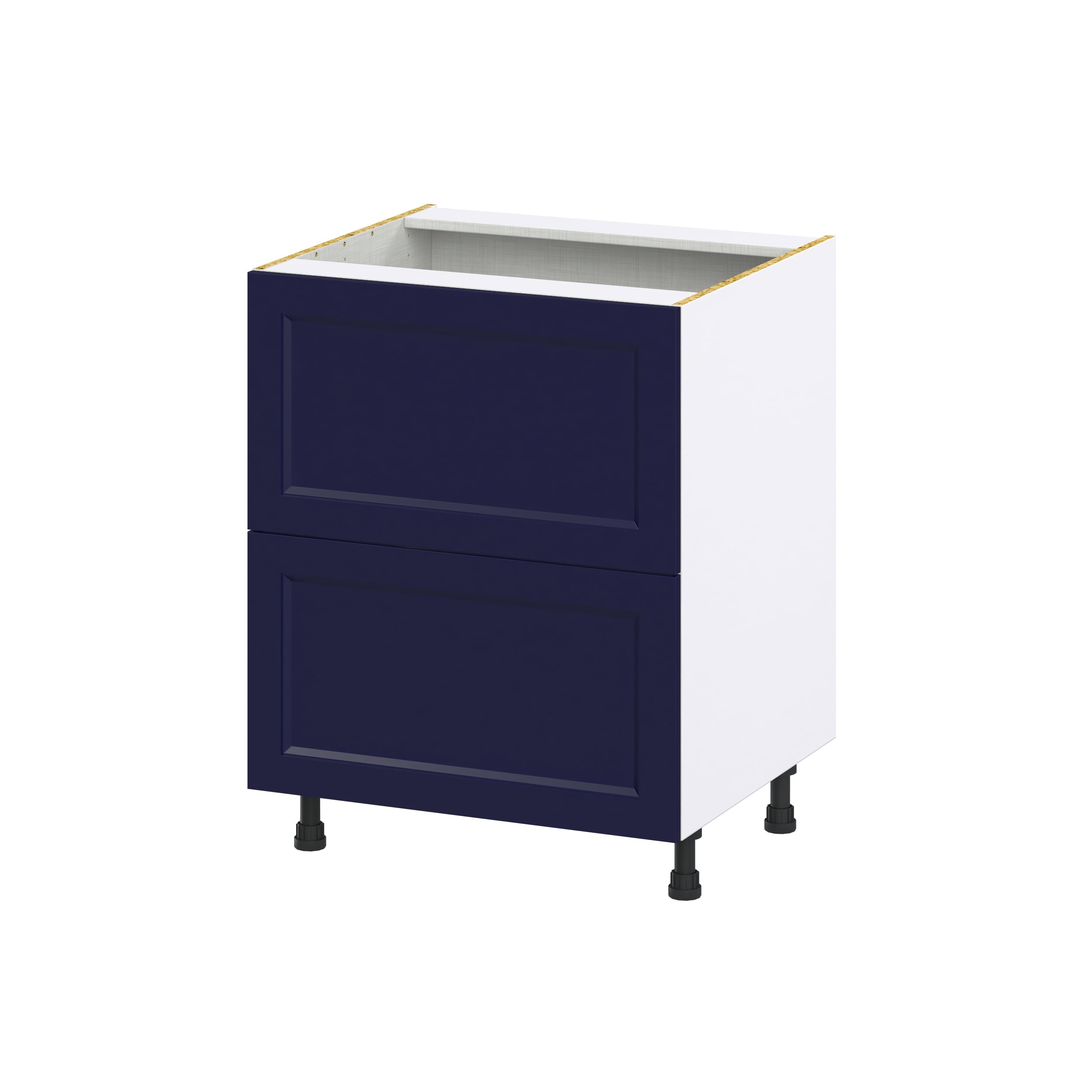 Hugo&Borg Lorette 30-in W x 34.5-in H x 24-in D Navy Blue 2-Drawers Base Fully Assembled Cabinet (Recessed Panel Shaker Style)