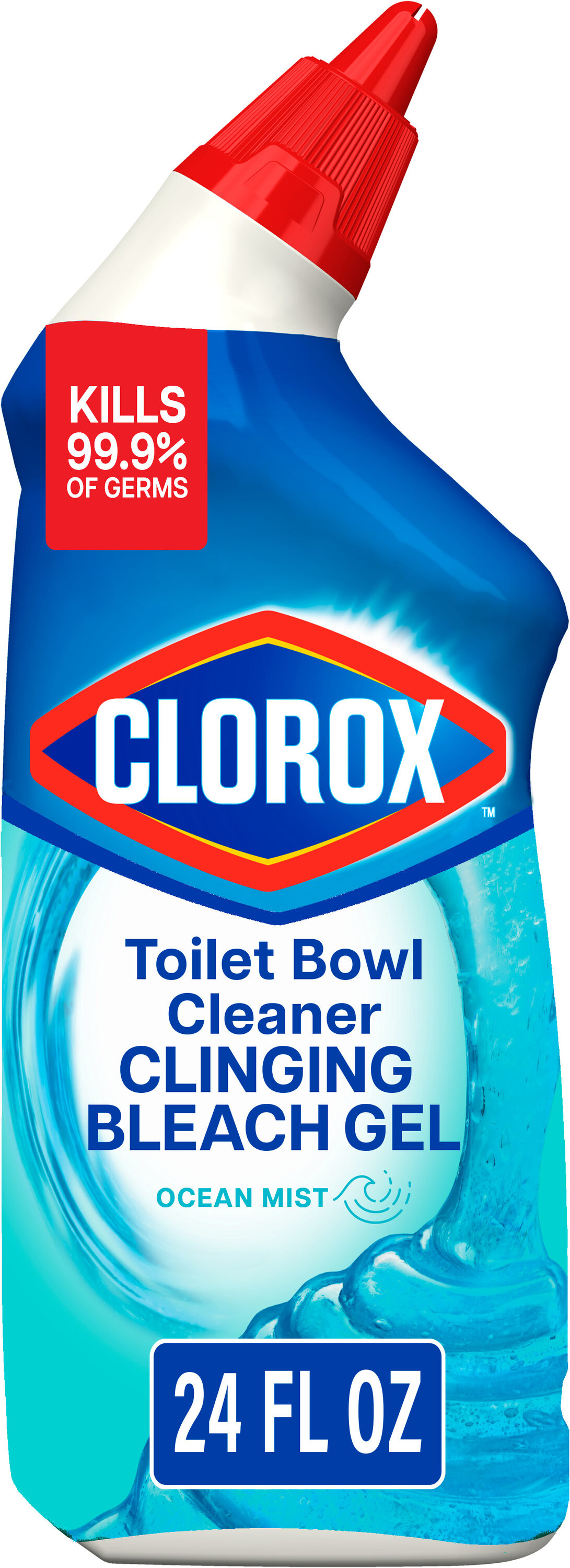 Clorox 4460030619 Clinging Bleach Gel 24-fl oz Ocean Mist Toilet Bowl Cleaner
