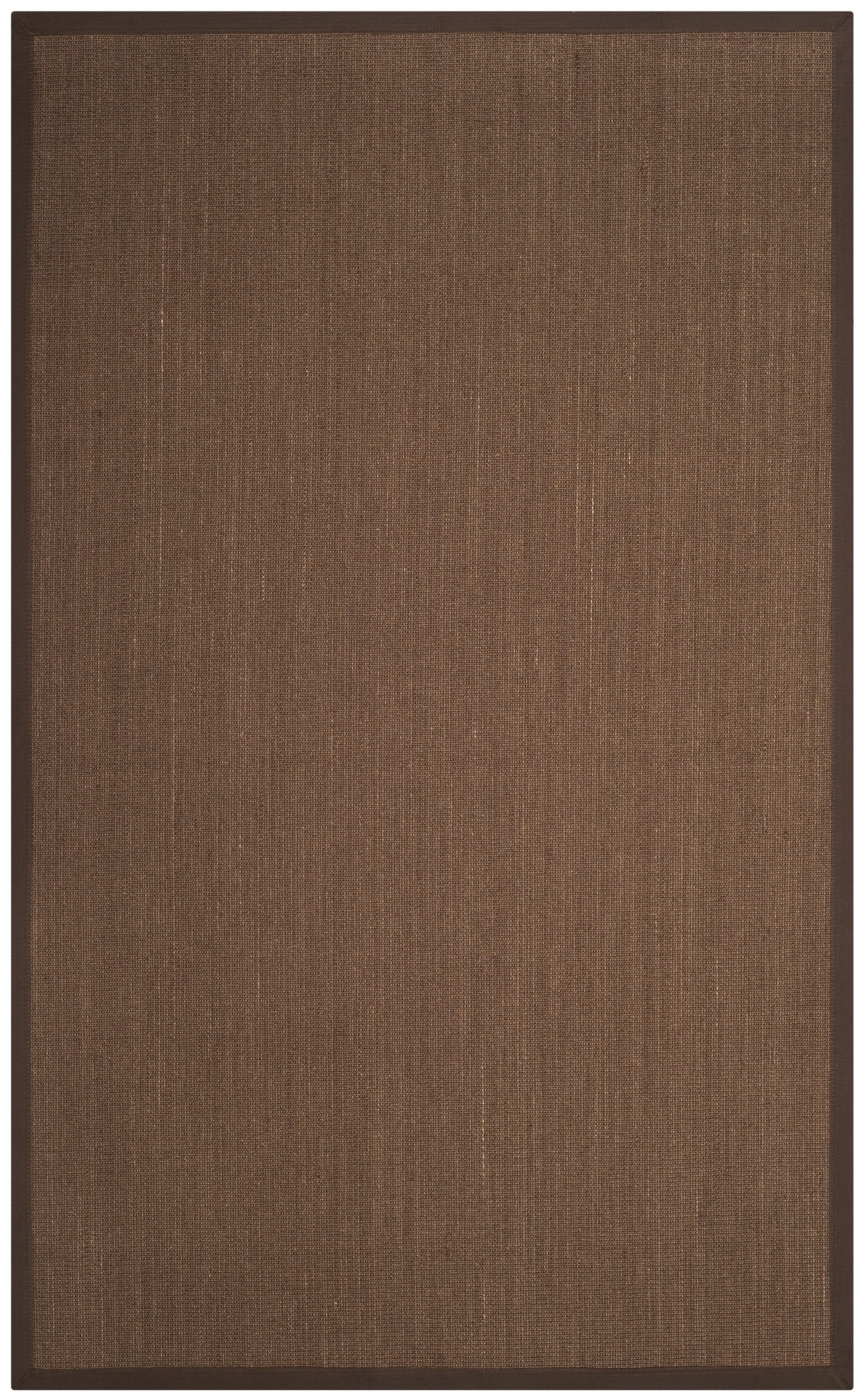 Safavieh NF131C-6 Natural Fiber Tobias 6 x 9 (ft) Loomed Sisal Brown/Brown Rectangular Indoor Solid Farmhouse/Cottage Area rug