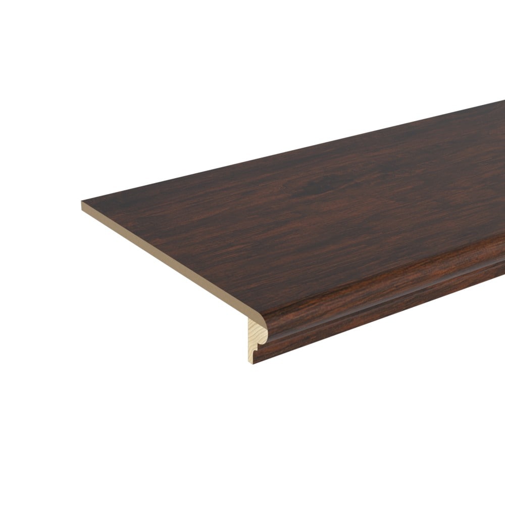 Stairtek - Retread 48-in L x 11.5-in W x 0.375-in T Rustic Hickory Laminate Bullnose Stair Tread