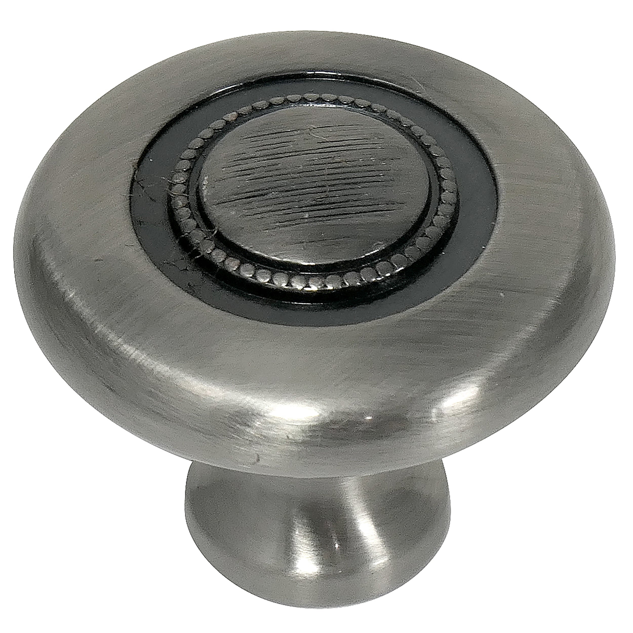 Laurey 16821 Vanilla 1-1/2-in Satin Antique Nickel Round Contemporary Cabinet Knob