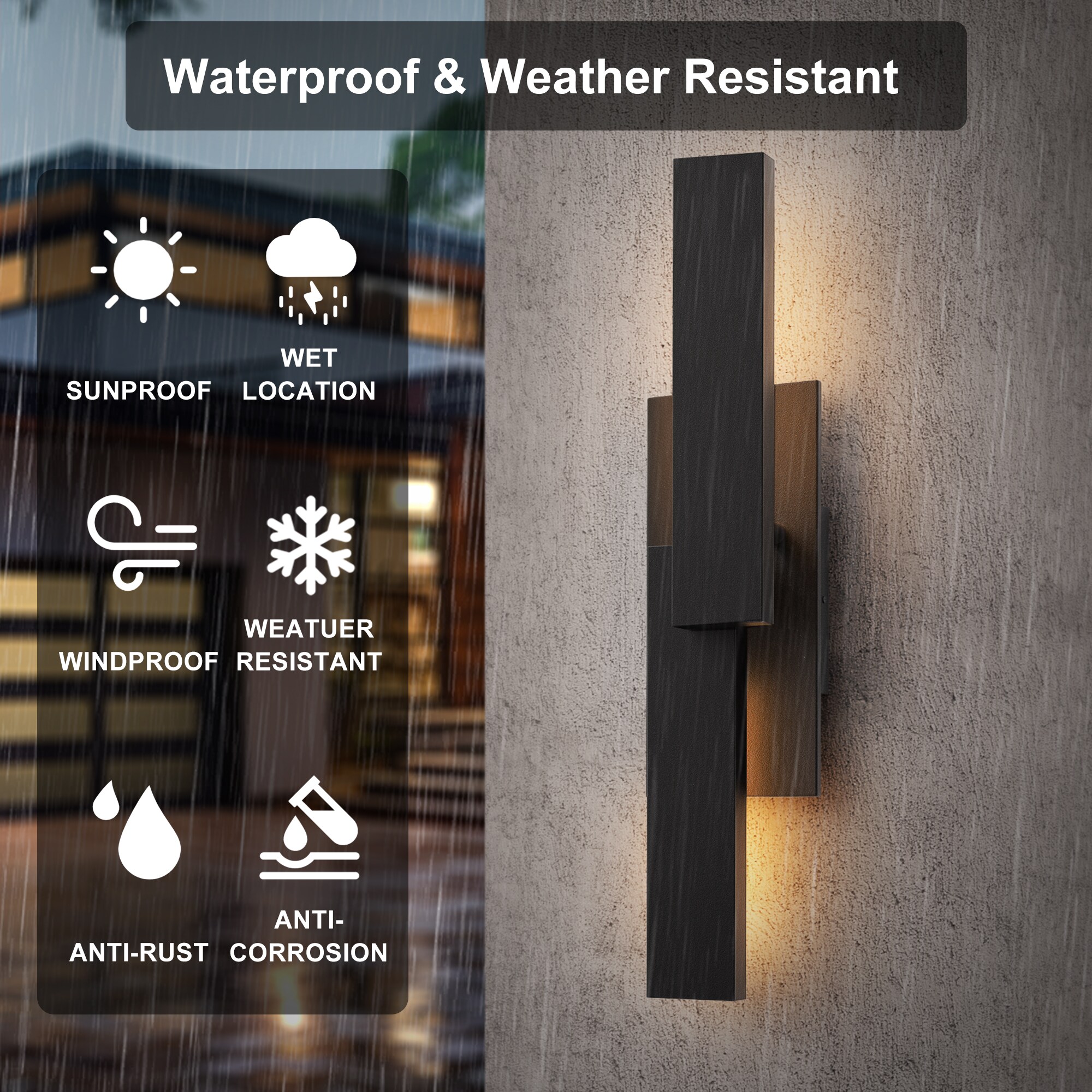 Maxax 7050-1BK Outdoor-Wall-Lighting - View #4