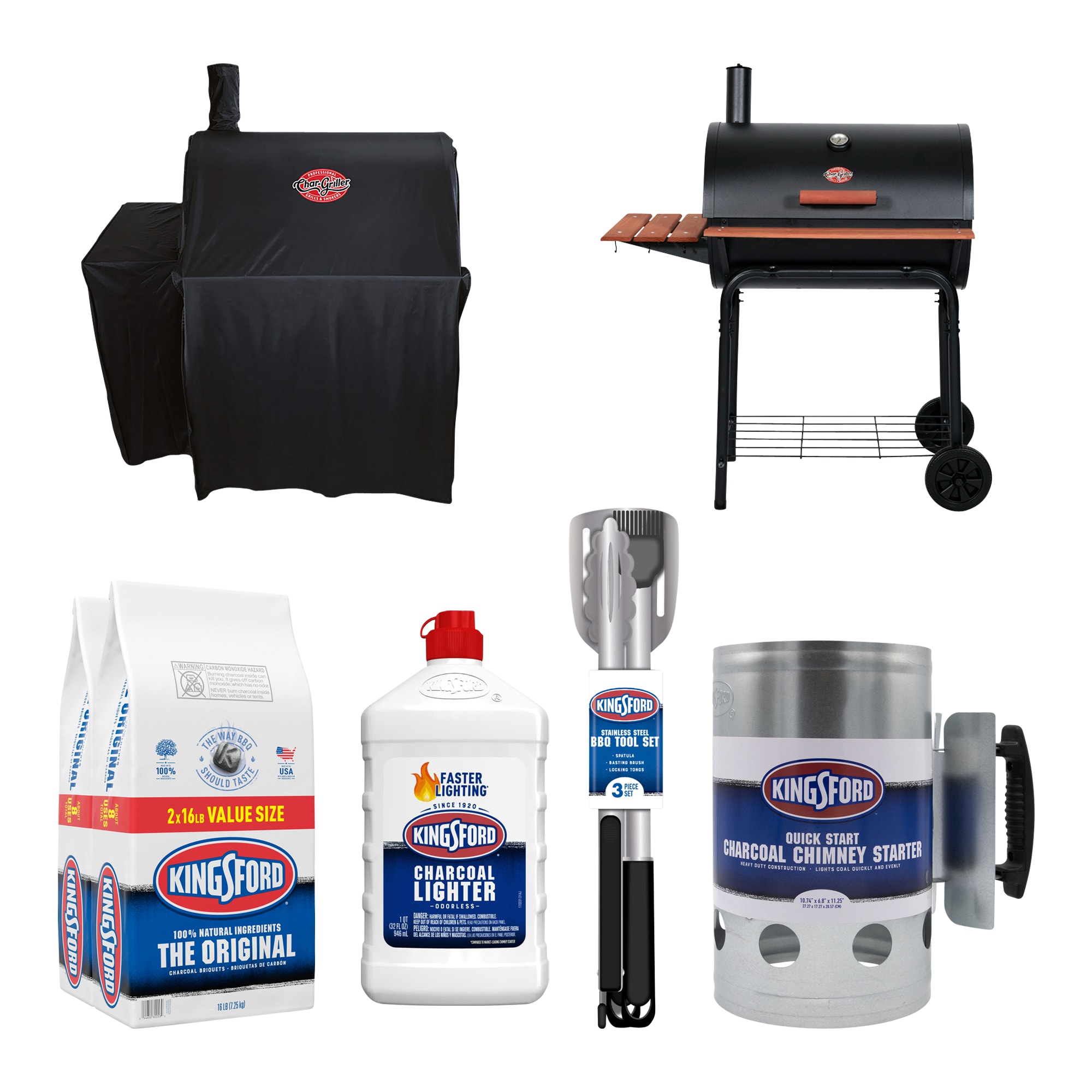 Skorpe Centralisere erindringer Shop Char-Griller Super Pro Charcoal Grill with Kingsford Charcoal and Grill  Accessories at Lowes.com