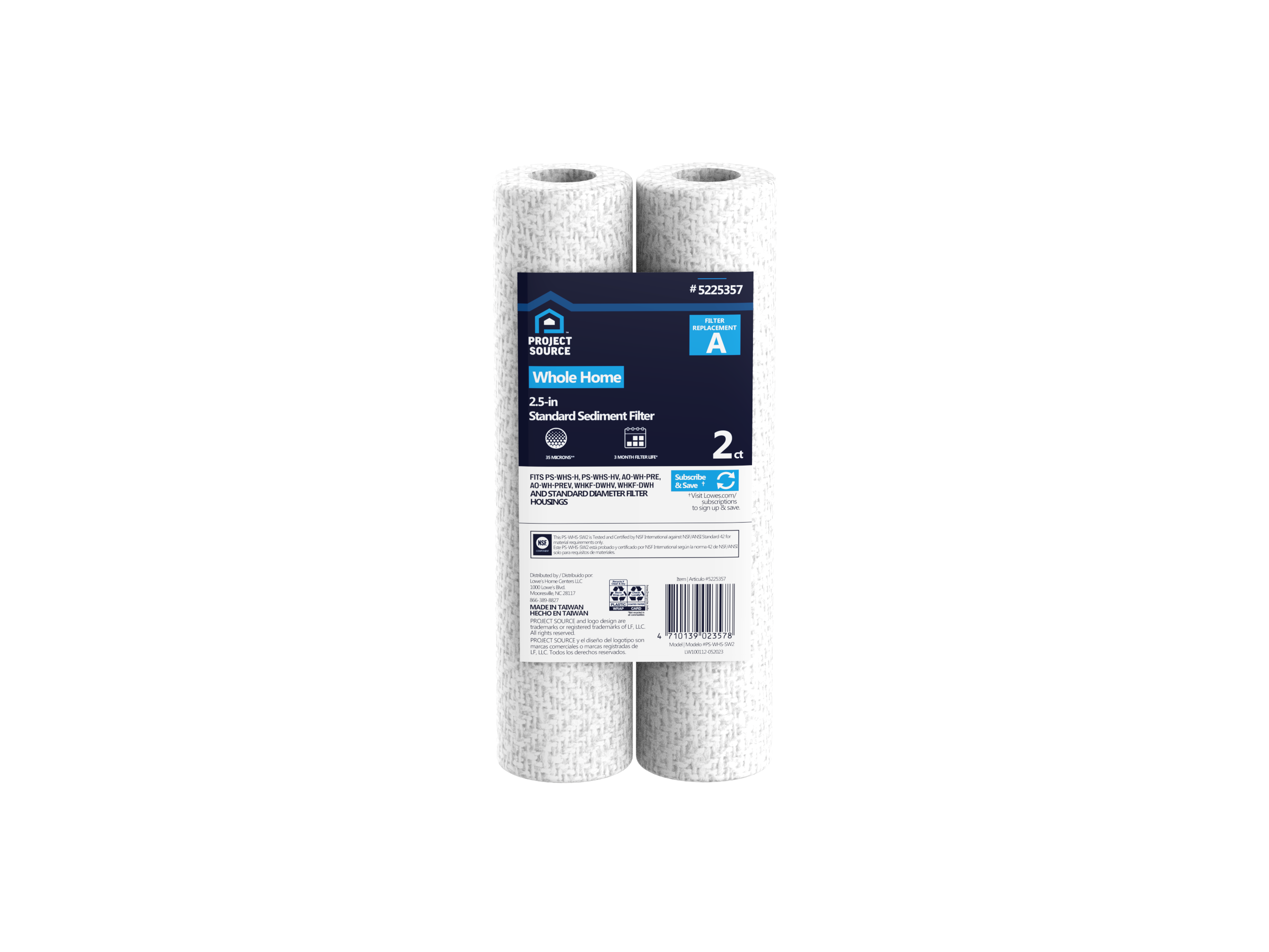  Whirlpool WHEERF Replacement Water Filter Cartridges White,  (Pack of 2) : Tools & Home Improvement