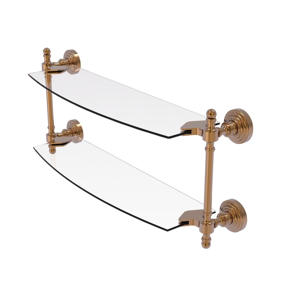 Allied Brass RW-34/18-BBR Retro Wave Brushed Bronze 2 -Tier Wall mount Bathroom Shelf ( 18-in x 7-in x 5-in )